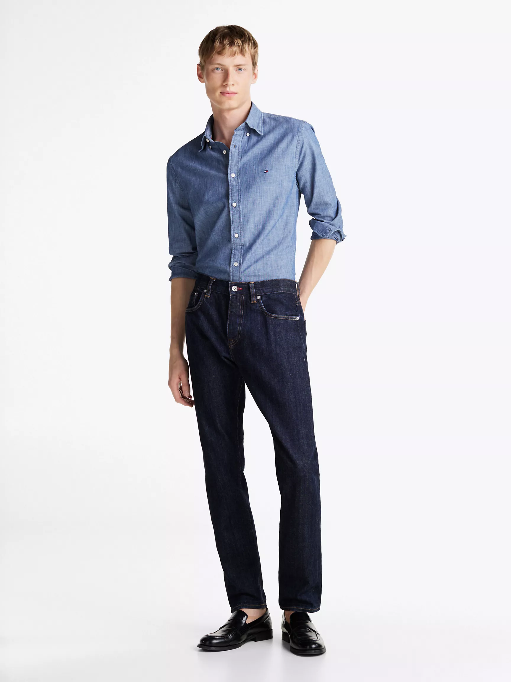 Мужская рубашка Tommy Hilfiger, Рубашка из шамбре стандартного кроя