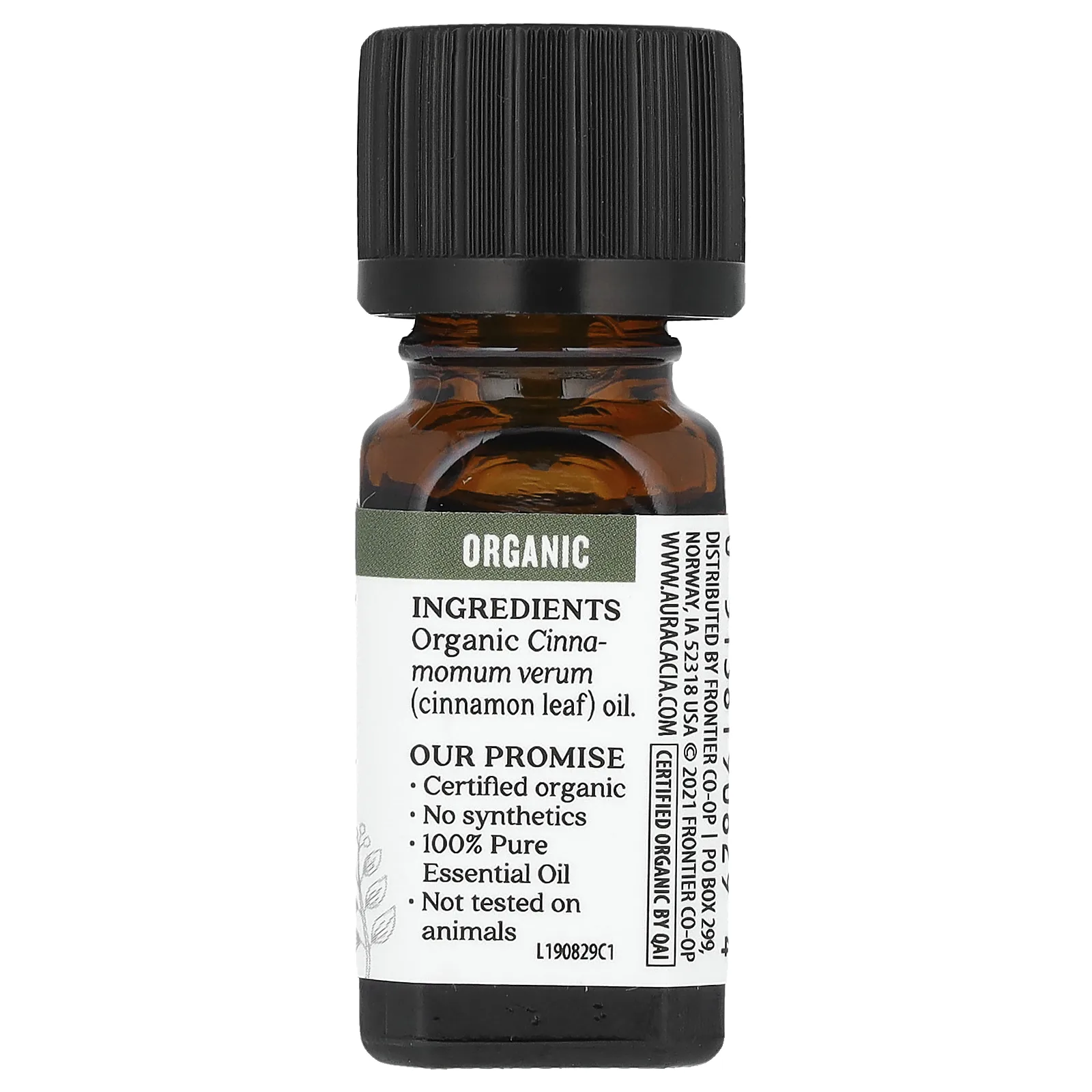 Aura Cacia, Органическое масло из листьев корицы, 0,25 жидких унций (7,4 мл)