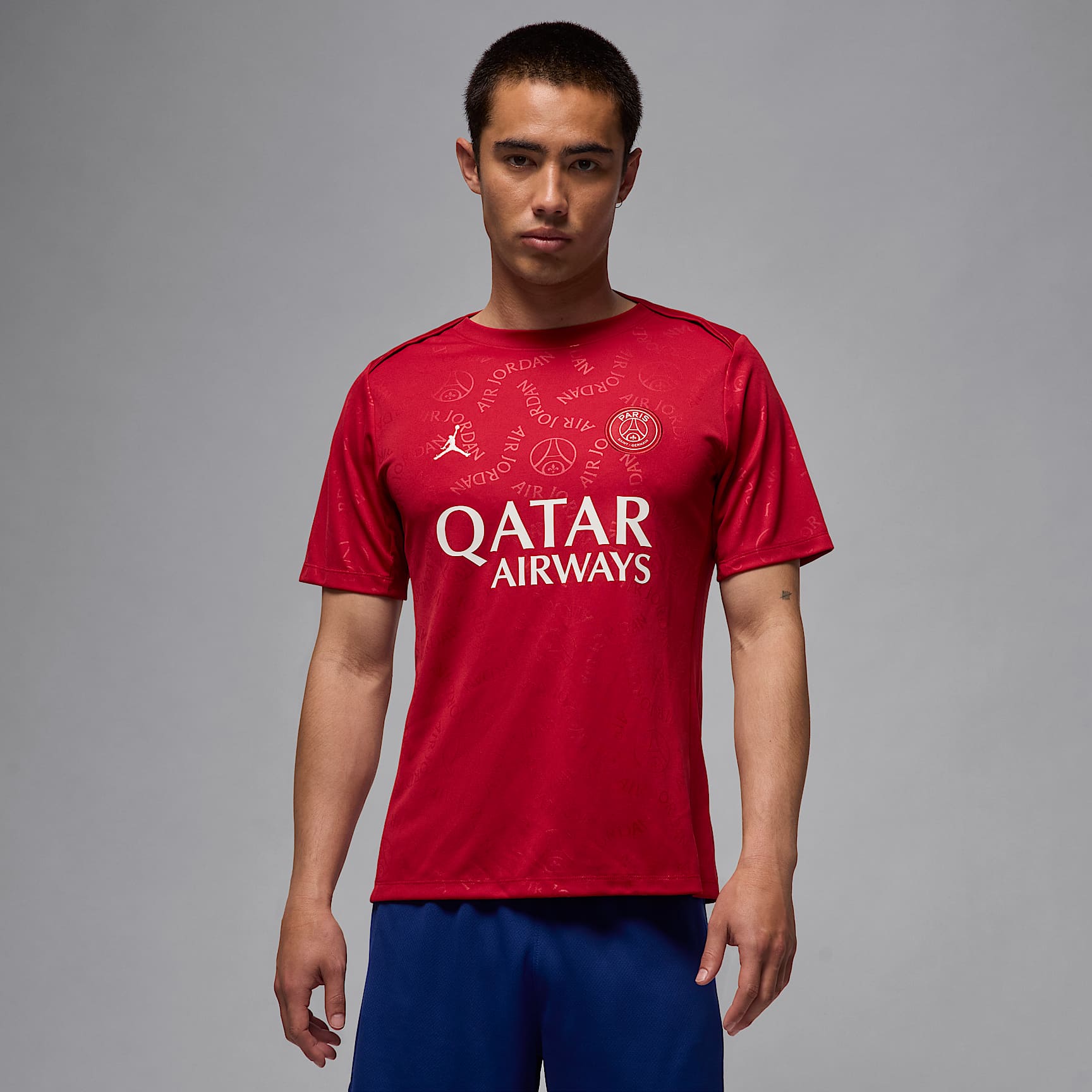 Paris Saint-Germain Academy Pro Fourth Men's Jordan Dri-FIT Soccer Short-Sleeve Pre-Match Top