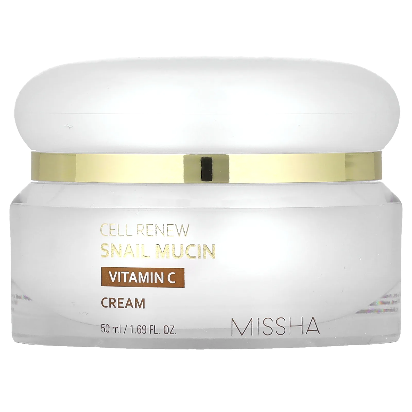 Missha, Cell Renew Snail Mucin, крем с витамином C, 50 мл (1,69 жидк. Унции)