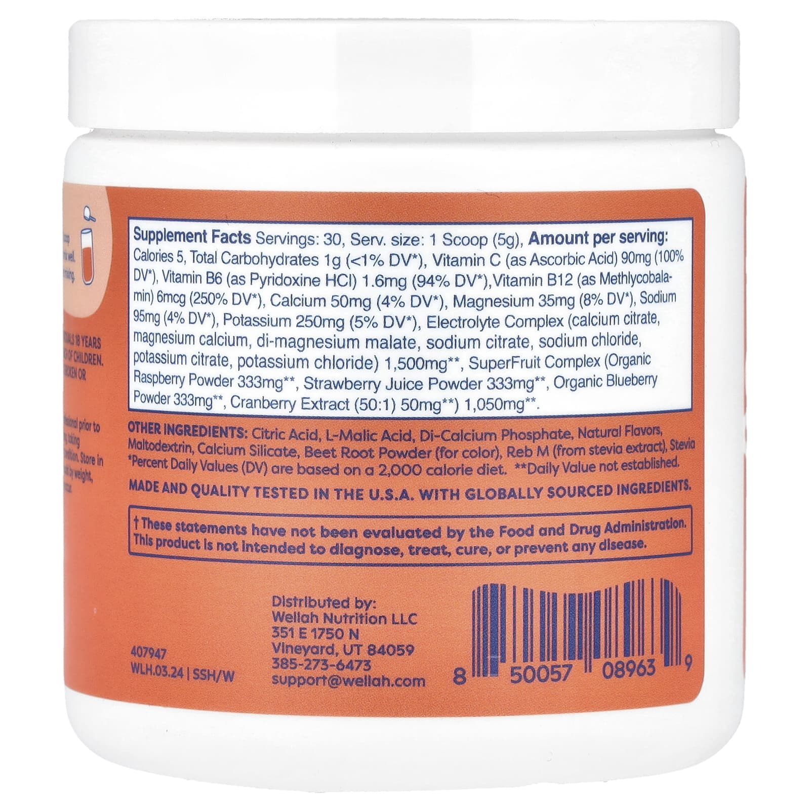 Wellah, Splish Splash Hydration, арбуз, 153 г (5,5 унции)