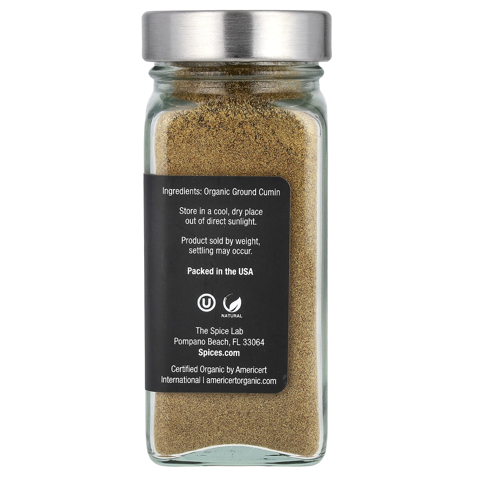 The Spice Lab, Органический молотый тмин, 53 г (1,9 унции)