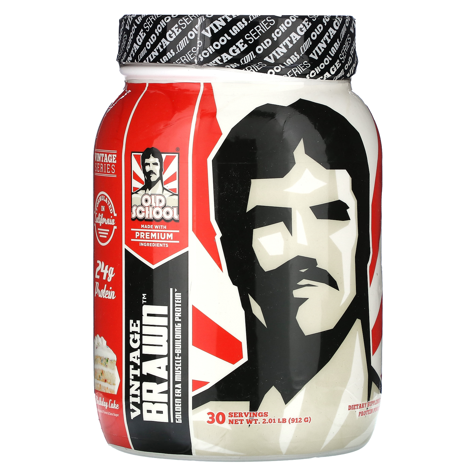 Old School Labs, Vintage Brawn, порошок для наращивания мышечной массы Golden Era, праздничный торт, 912 г (2,01 фунта)
