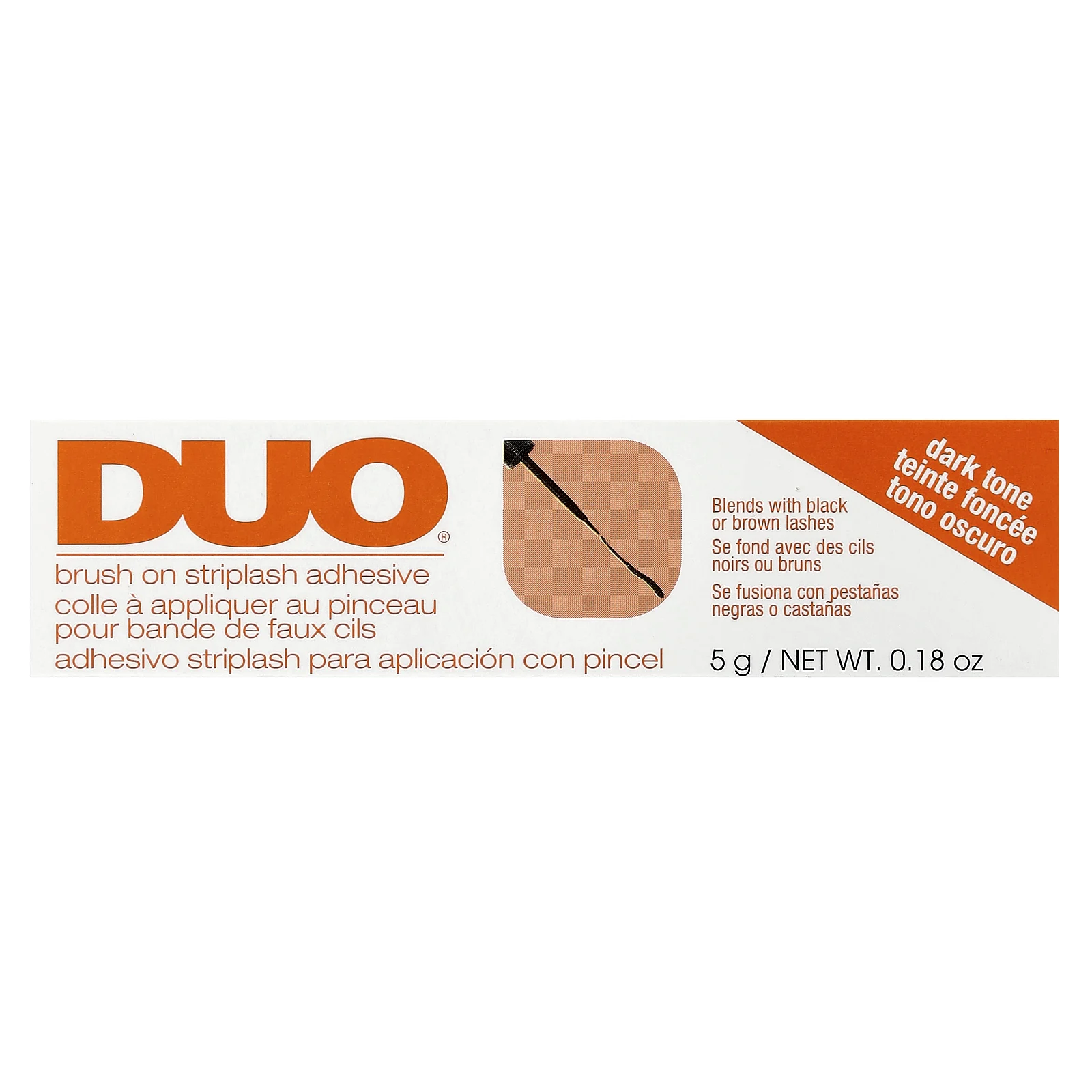 DUO, Brush On Striplash, клей для темных оттенков, 5 г (0,18 унции)