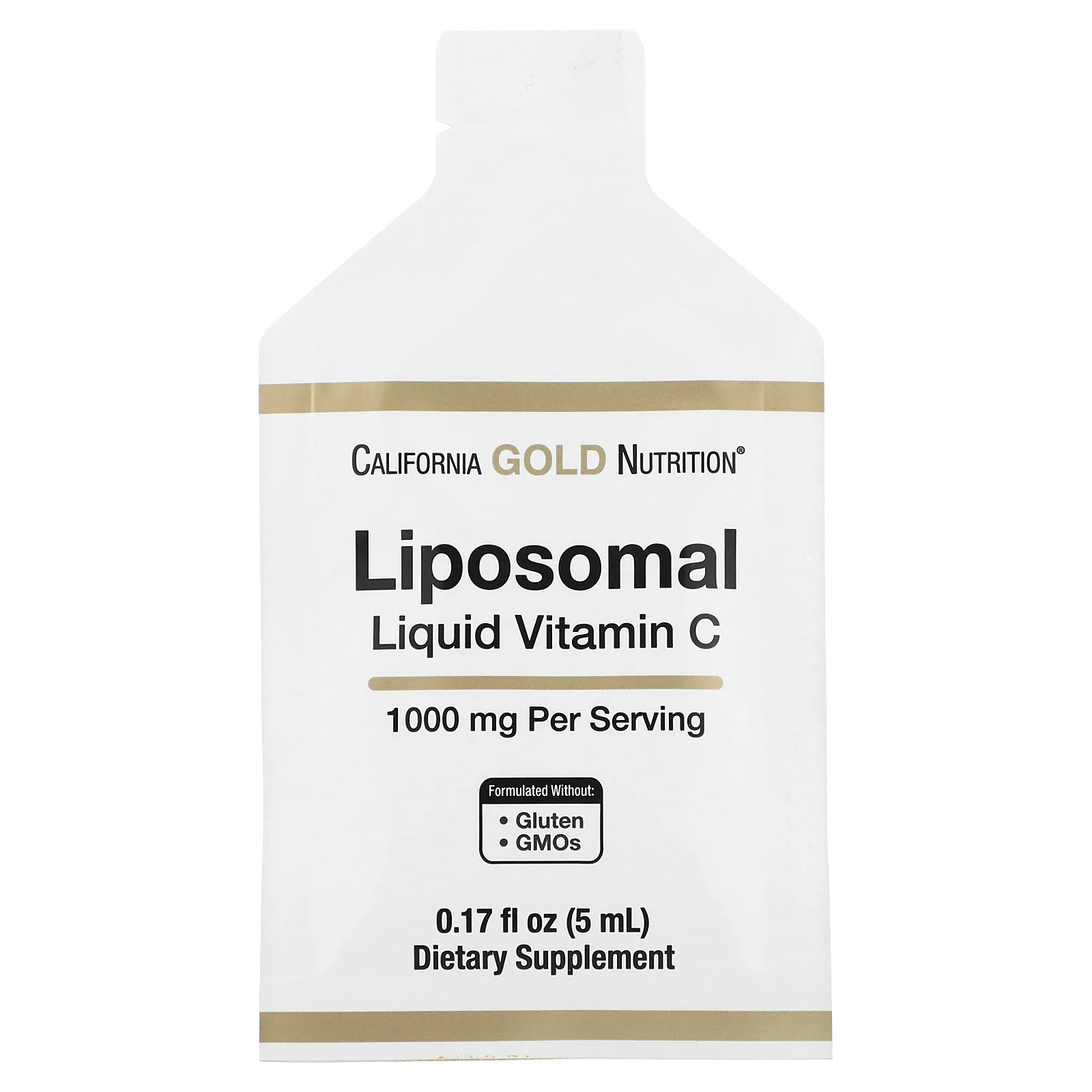 California Gold Nutrition, липосомальный витамин C в жидкой форме, 1000 мг, 30 пакетиков по 5 мл (0,17 жидк. унции)