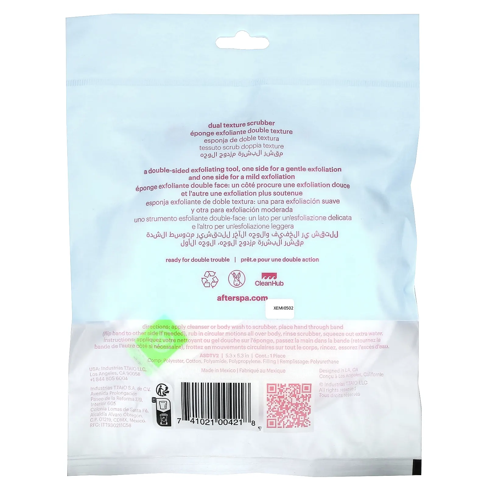 AfterSpa, двойная текстура скраба, 1 шт.