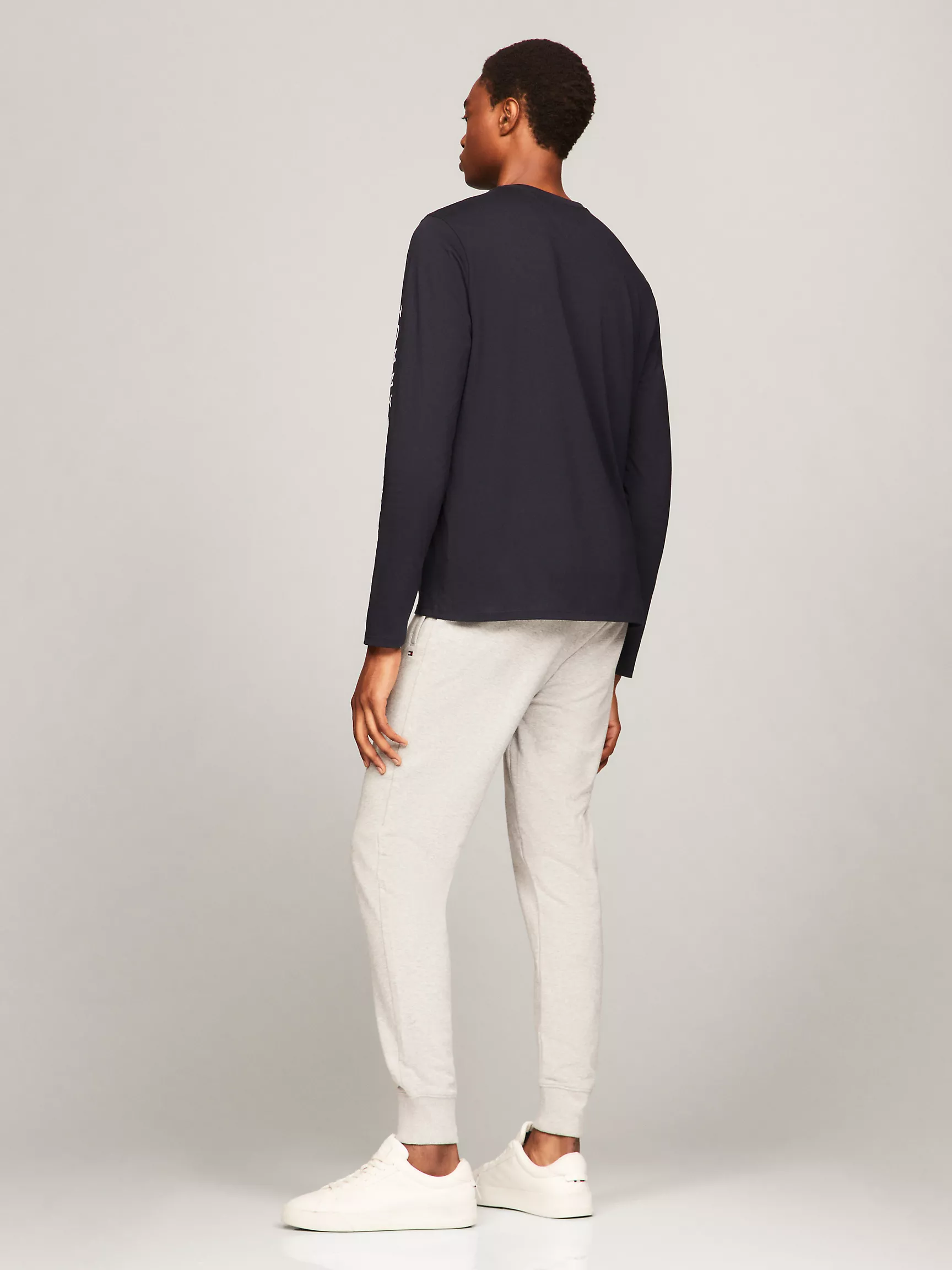 Мужская футболка Tommy Hilfiger, Футболка с длинным рукавом и логотипом Tommy