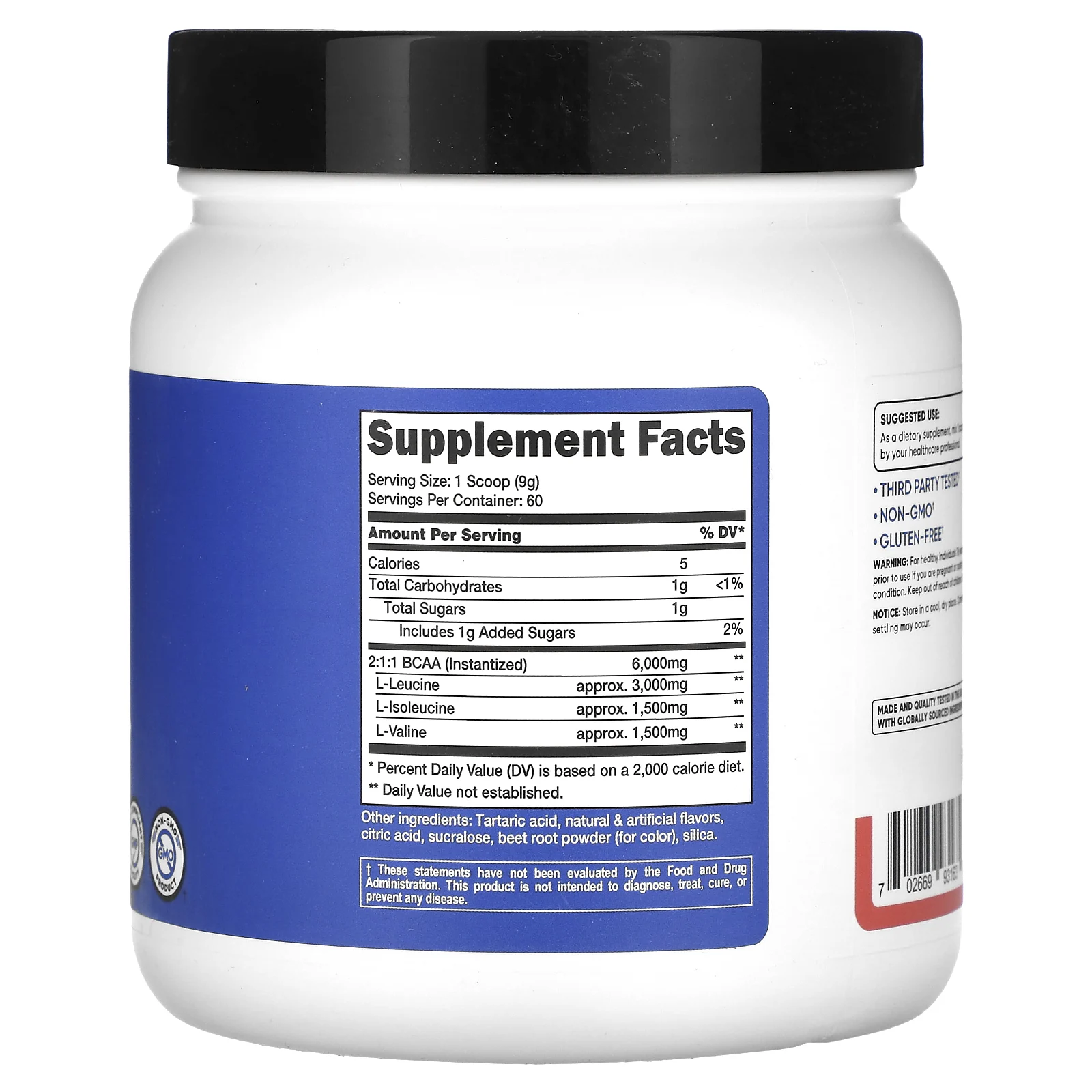 Nutricost, Performance, BCAA, со вкусом арбуза, 540 г (1,2 фунта)