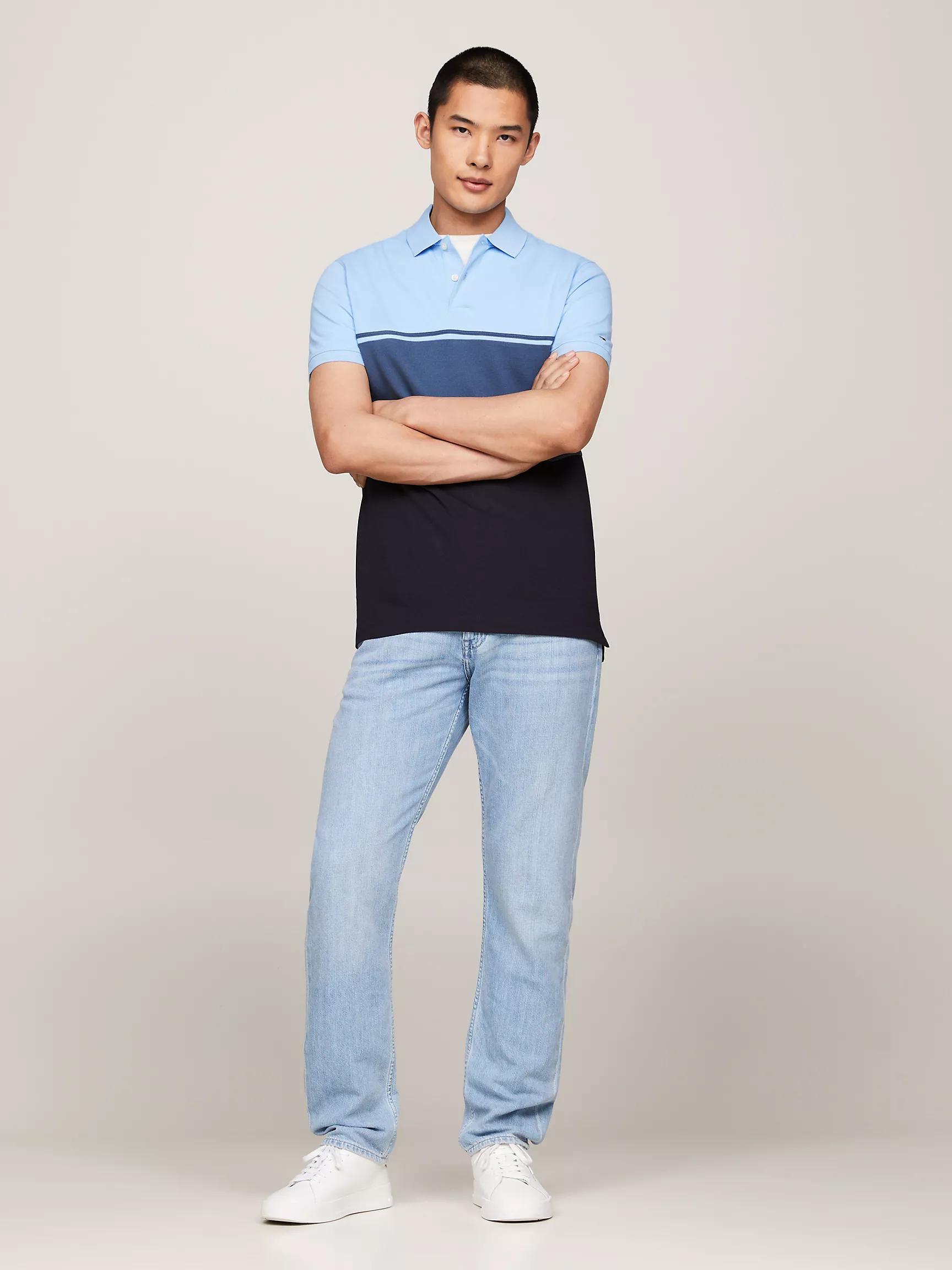 Мужское поло Tommy Hilfiger, Стандартное поло в стиле Colorblock