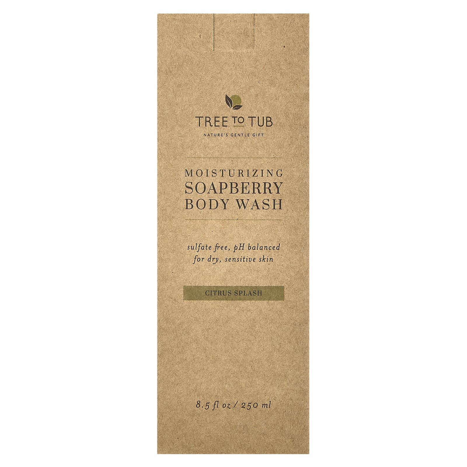 Tree To Tub, увлажняющий гель для душа с мыльным деревом, цитрусовый, 250 мл (8,5 жидк. унции)