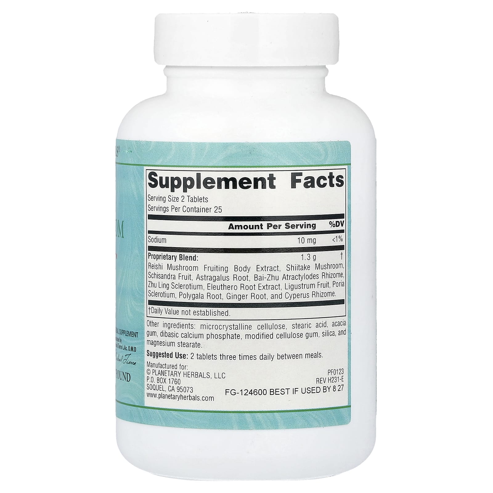 Planetary Herbals, Reishi Mushroom Supreme™, 50 таблеток