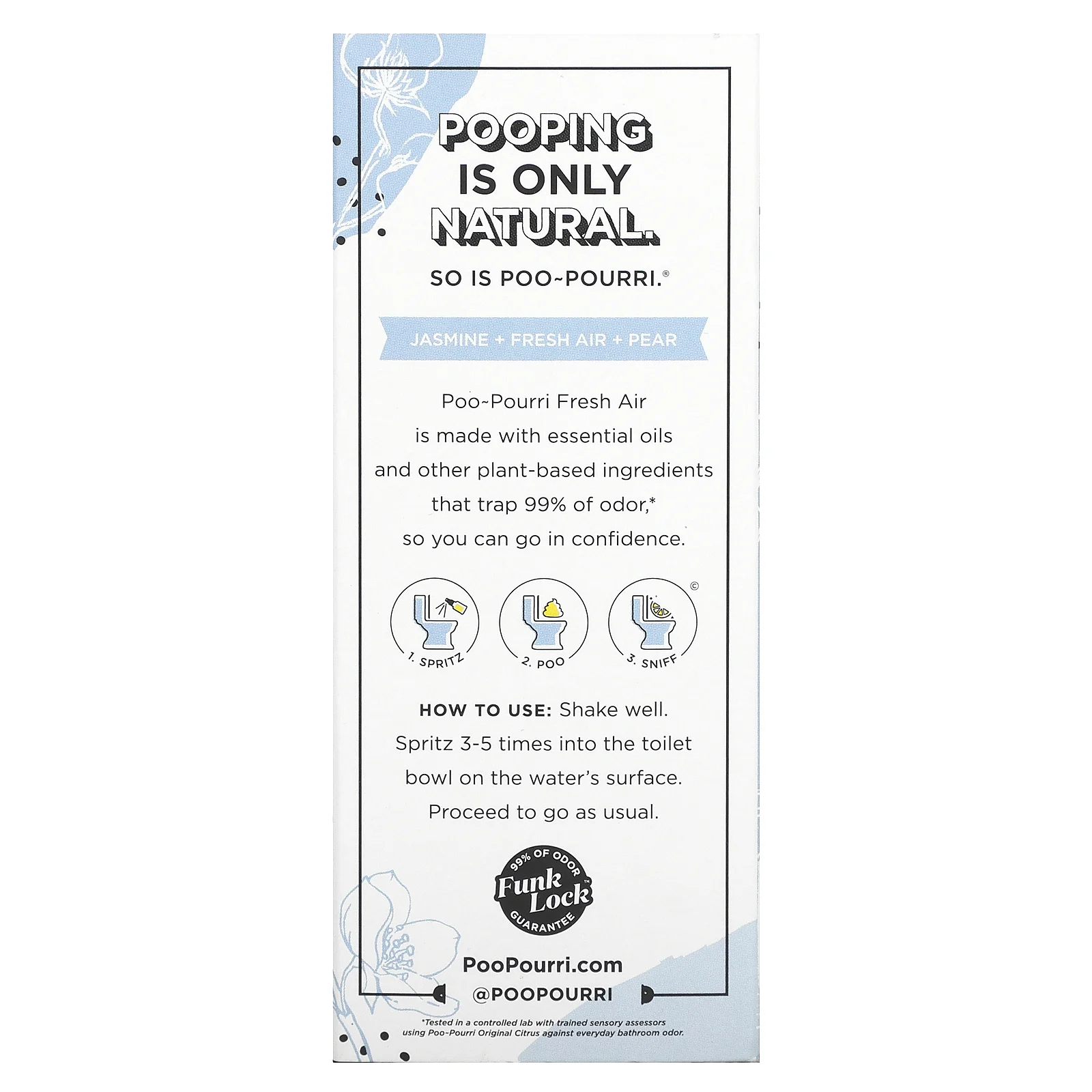 Poo-Pourri, Before-You-Go, спрей-освежитель для туалета, свежесть воздуха, 59 мл (2 жидк. унции)