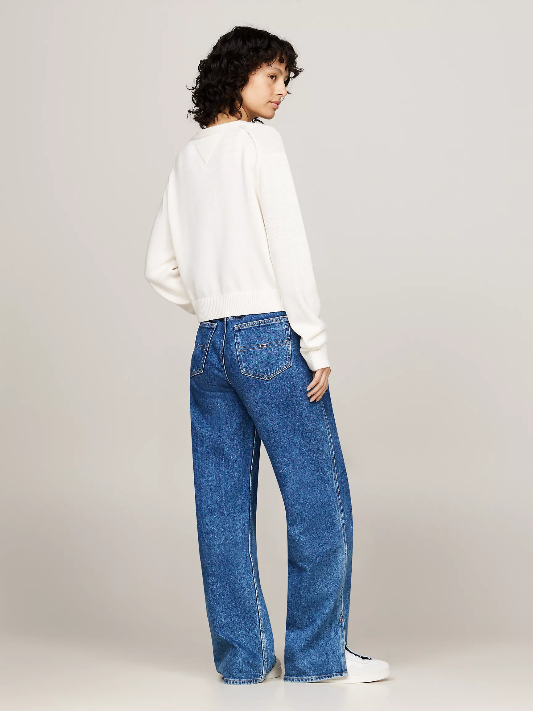 Женский свитер Tommy Hilfiger, Свободный кардиган с логотипом в виде значка