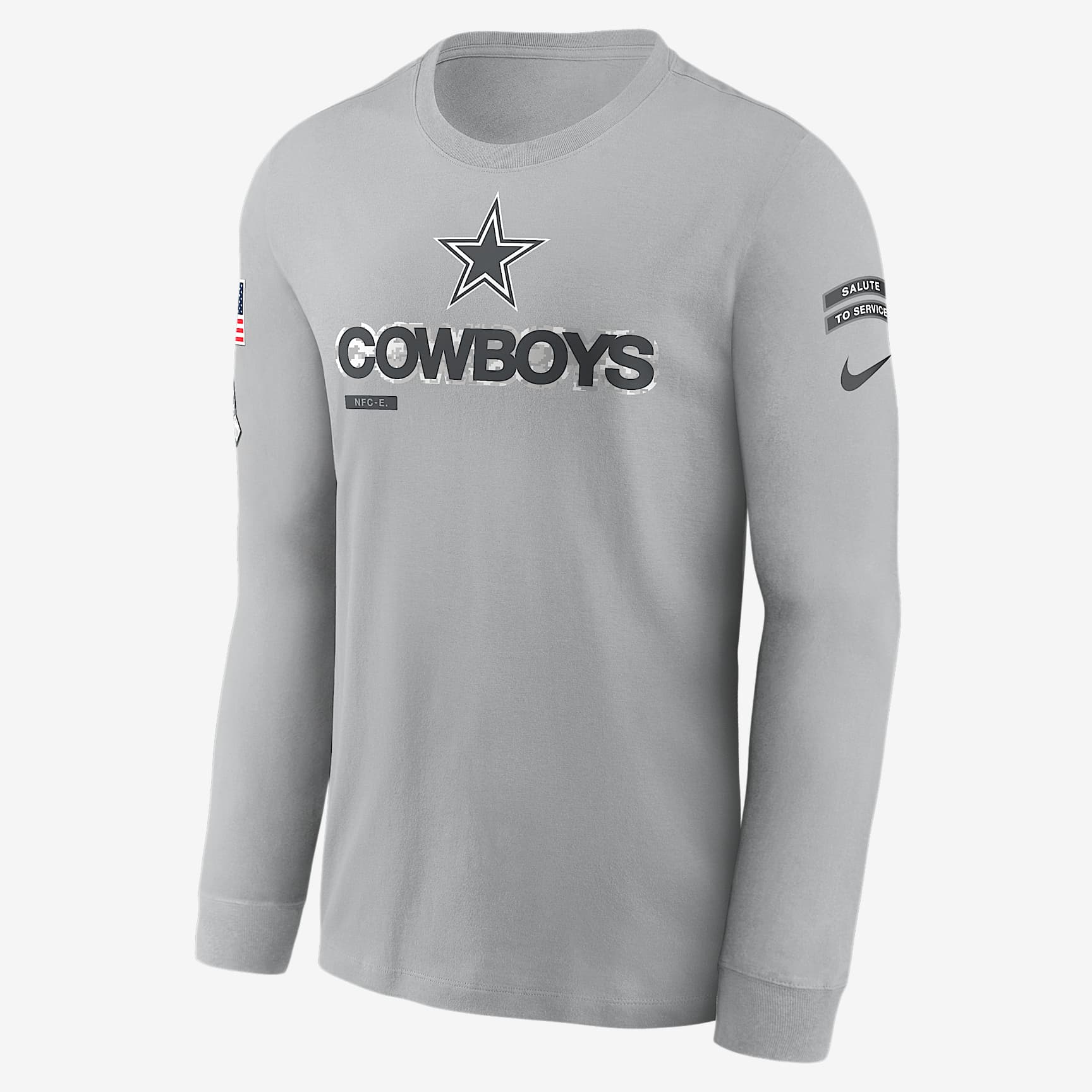 Dallas Cowboys Salute to Service Mascot Edge Legend Men's Nike NFL Long-Sleeve T-Shirt