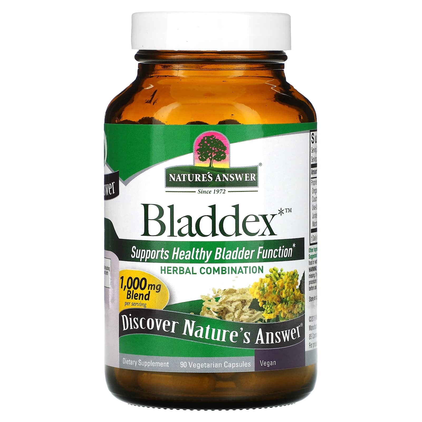 Nature's Answer, Bladdex, 1000 мг, 90 вегетарианских капсул (500 мг в 1 капсуле)