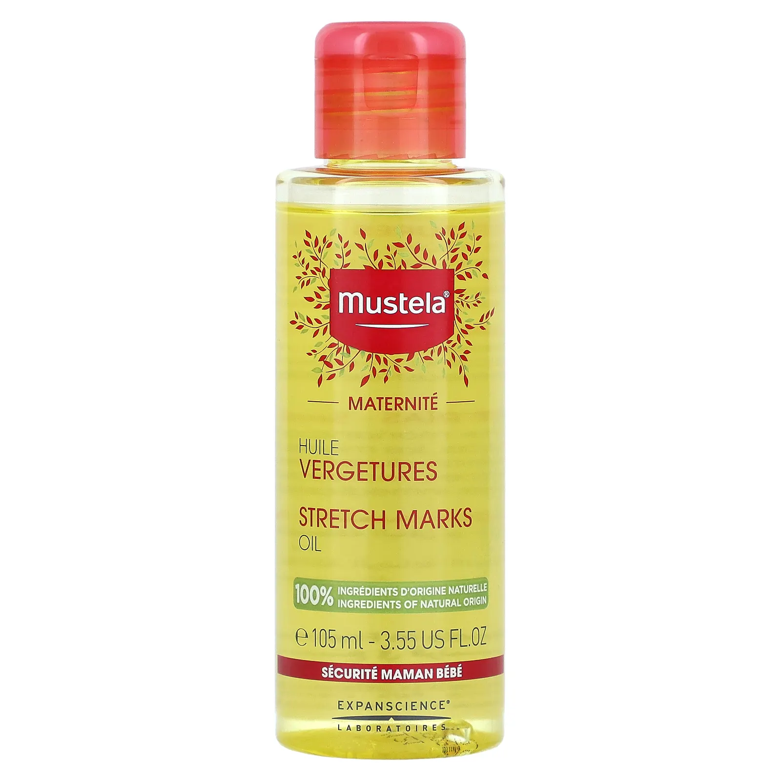 Mustela, масло против растяжек, без отдушки, 105 мл (3,55 жидк. унции)