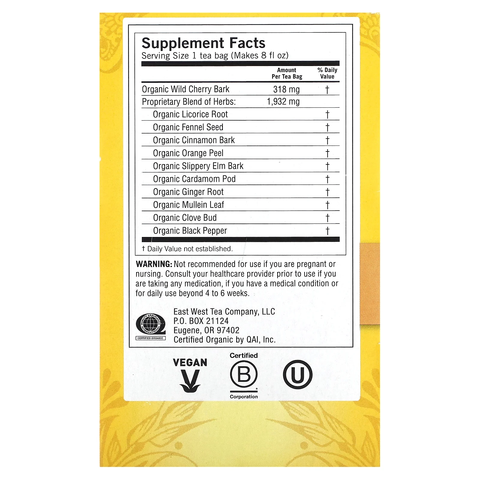 Yogi Tea, Throat Comfort, без кофеина, 16 чайных пакетиков, 36 г (1,27 унции)