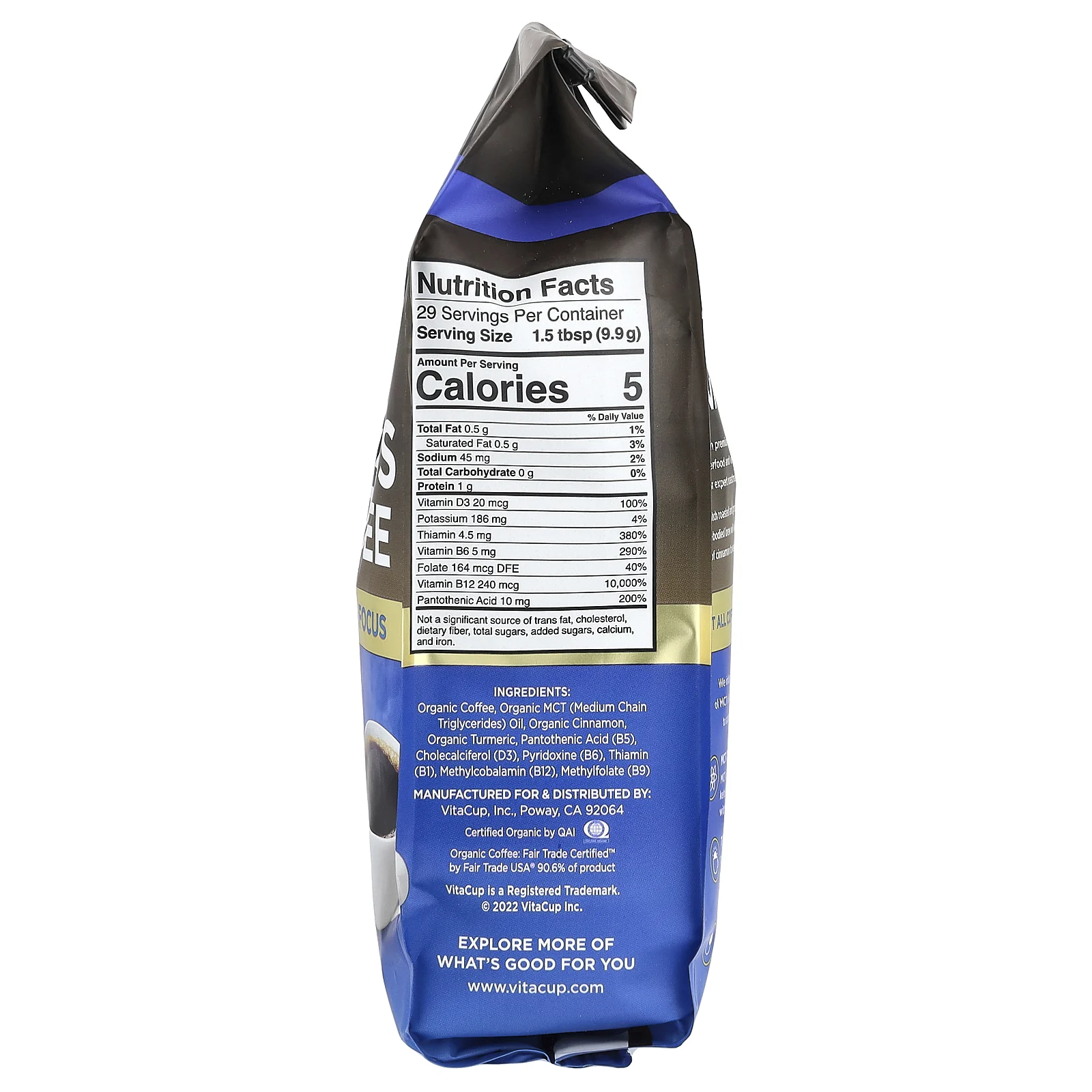 VitaCup, Genius, органический кофе, молотый, средне-темная обжарка, 284 г (10 унций)