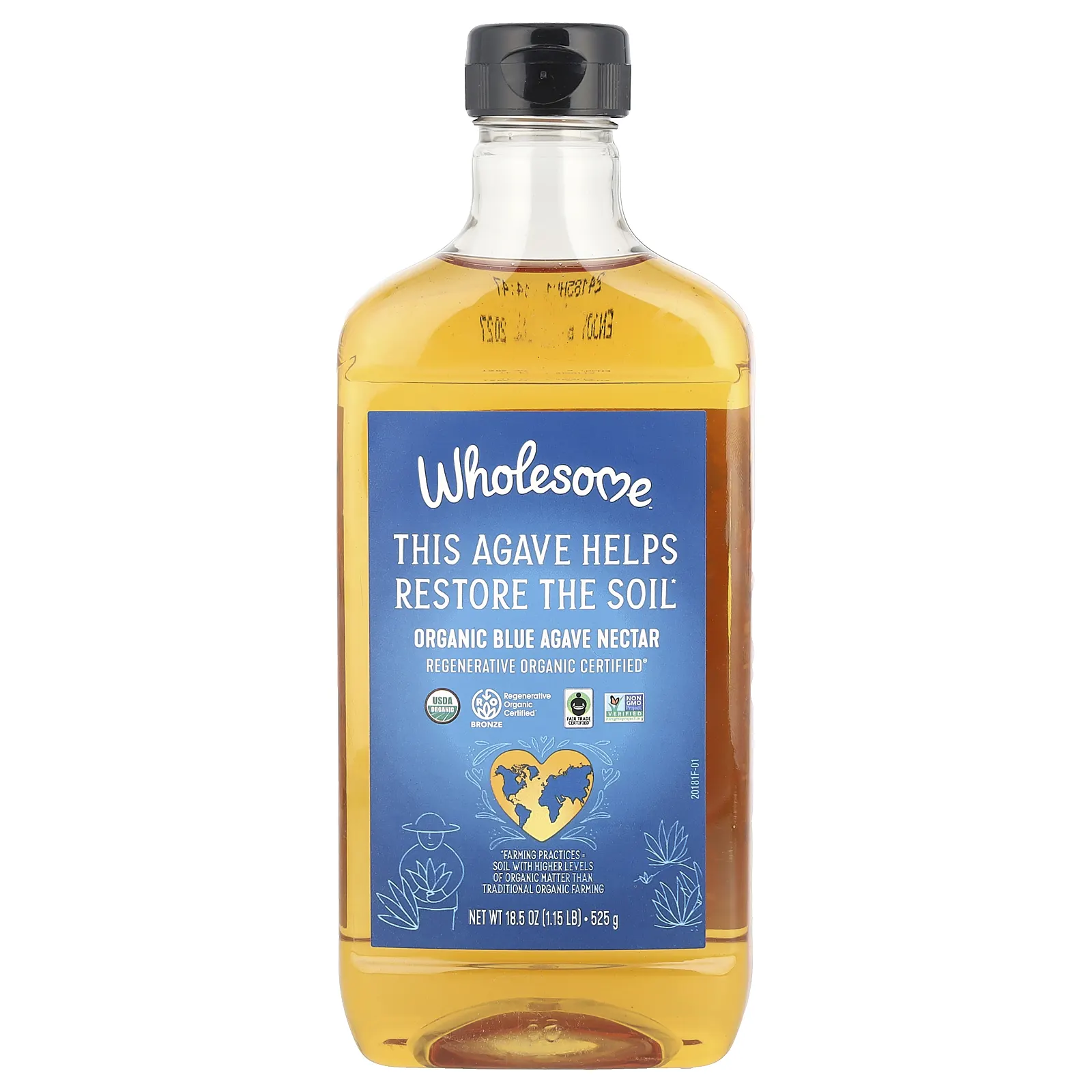 Wholesome Sweeteners, Органический нектар из голубой агавы, 525 г (18,5 унции)
