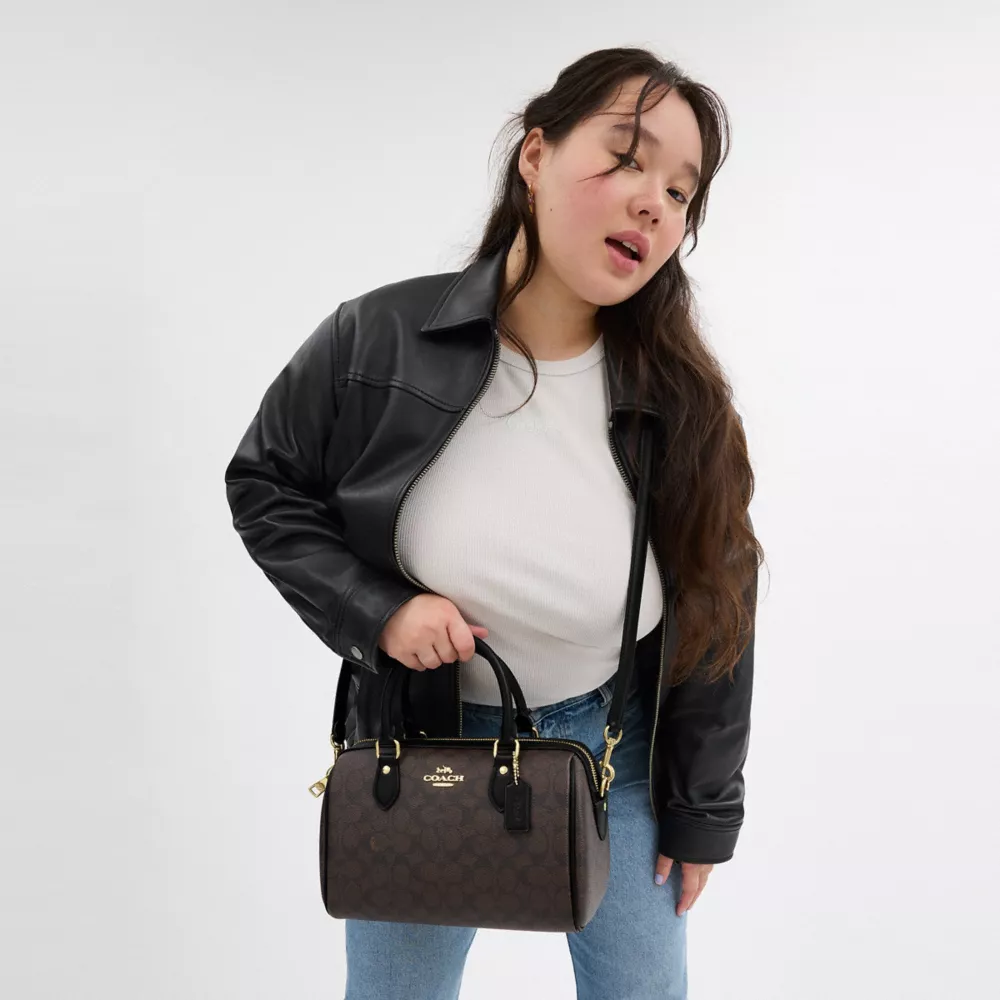 Сумка COACH Rowan Satchel Bag In Signature Canvas