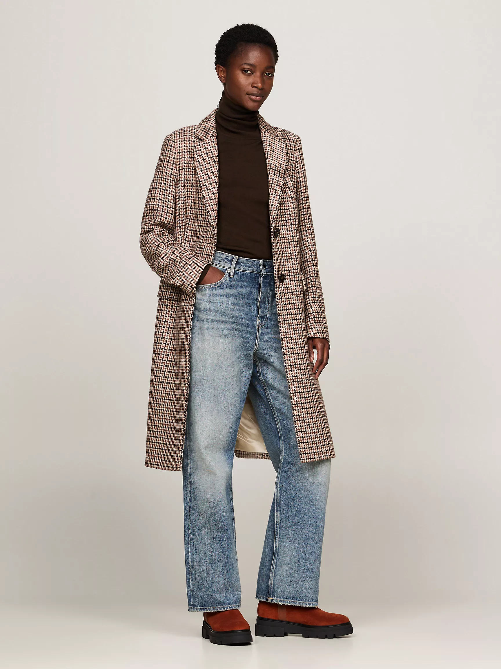 Женские ботинки Tommy Hilfiger, Подкладные замшевые ботинки с отворотом