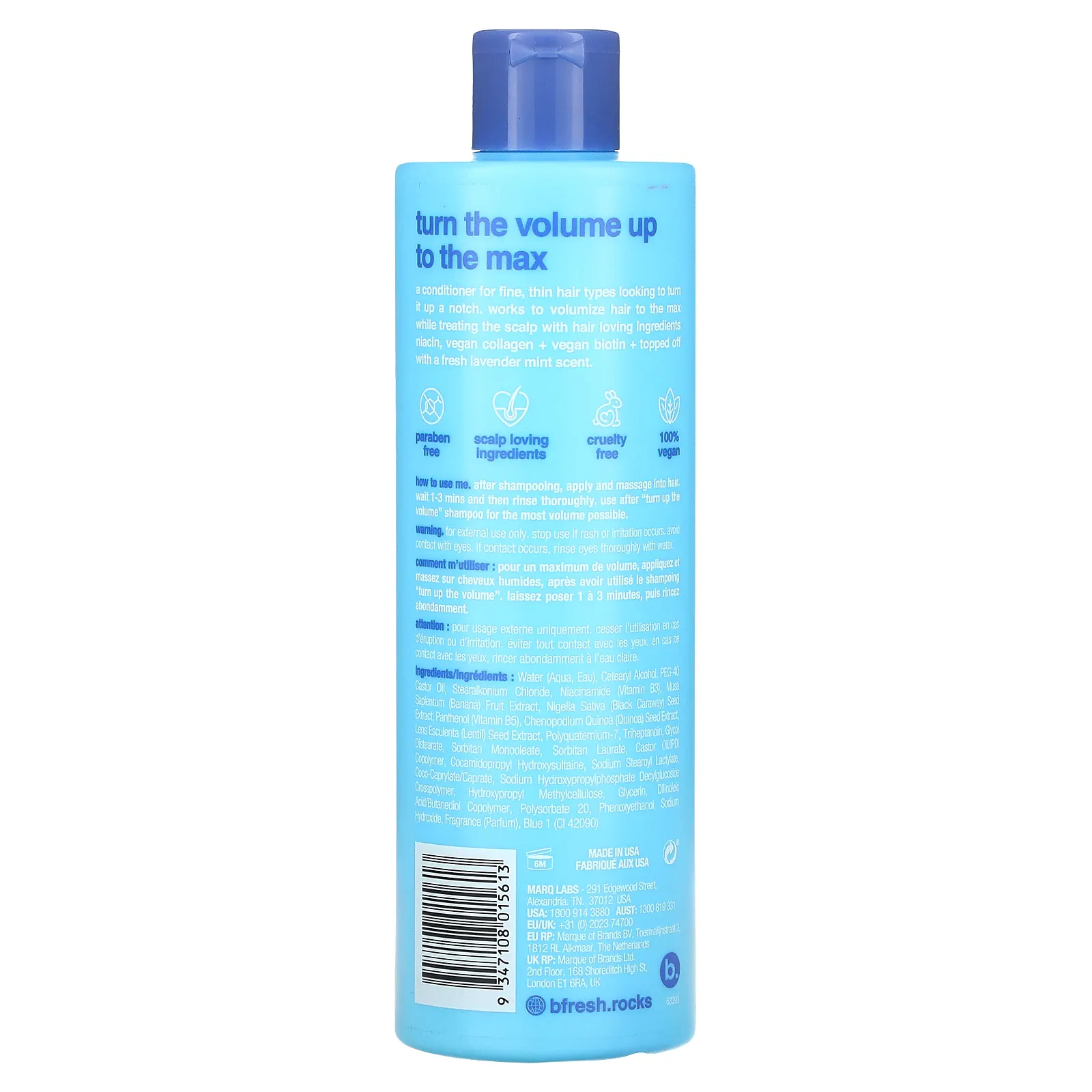 b.fresh, Turn Up The Volume, кондиционер для увеличения объема, лаванда и мята, 355 мл (12 жидк. Унций)