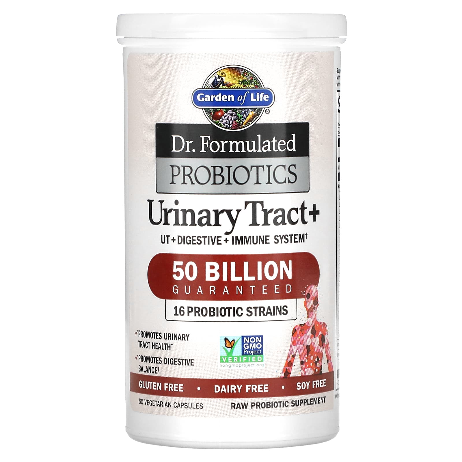 Garden of Life, Dr. Formulated Probiotics, Urinary Tract+, 60 вегетарианских капсул