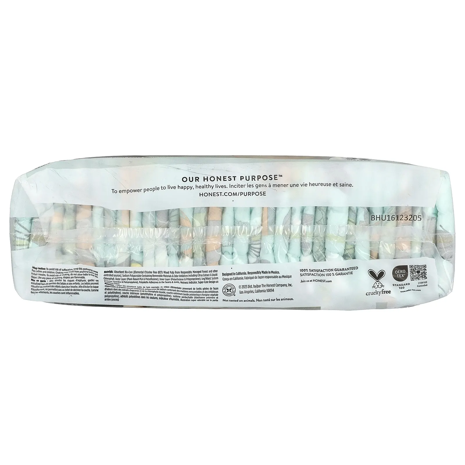 The Honest Company, Clean Conscious Diapers ™, размер 2, 12–18 фунтов, Above It All, 32 подгузника