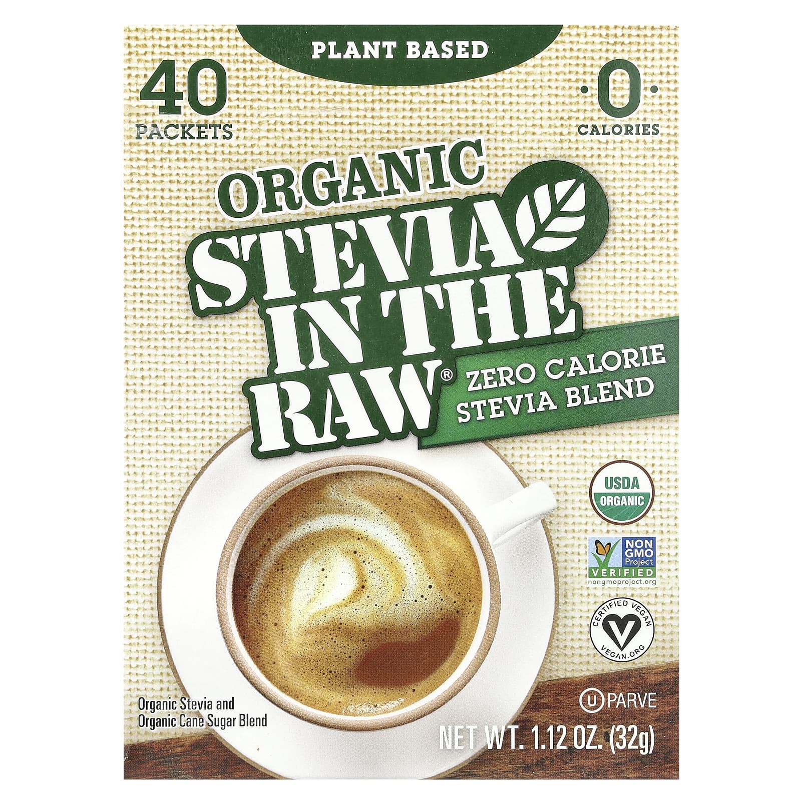 In the Raw, Organic Stevia In the Raw®, ноль калорийная смесь стевии, 40 пакетиков, 32 г (1,12 унции)