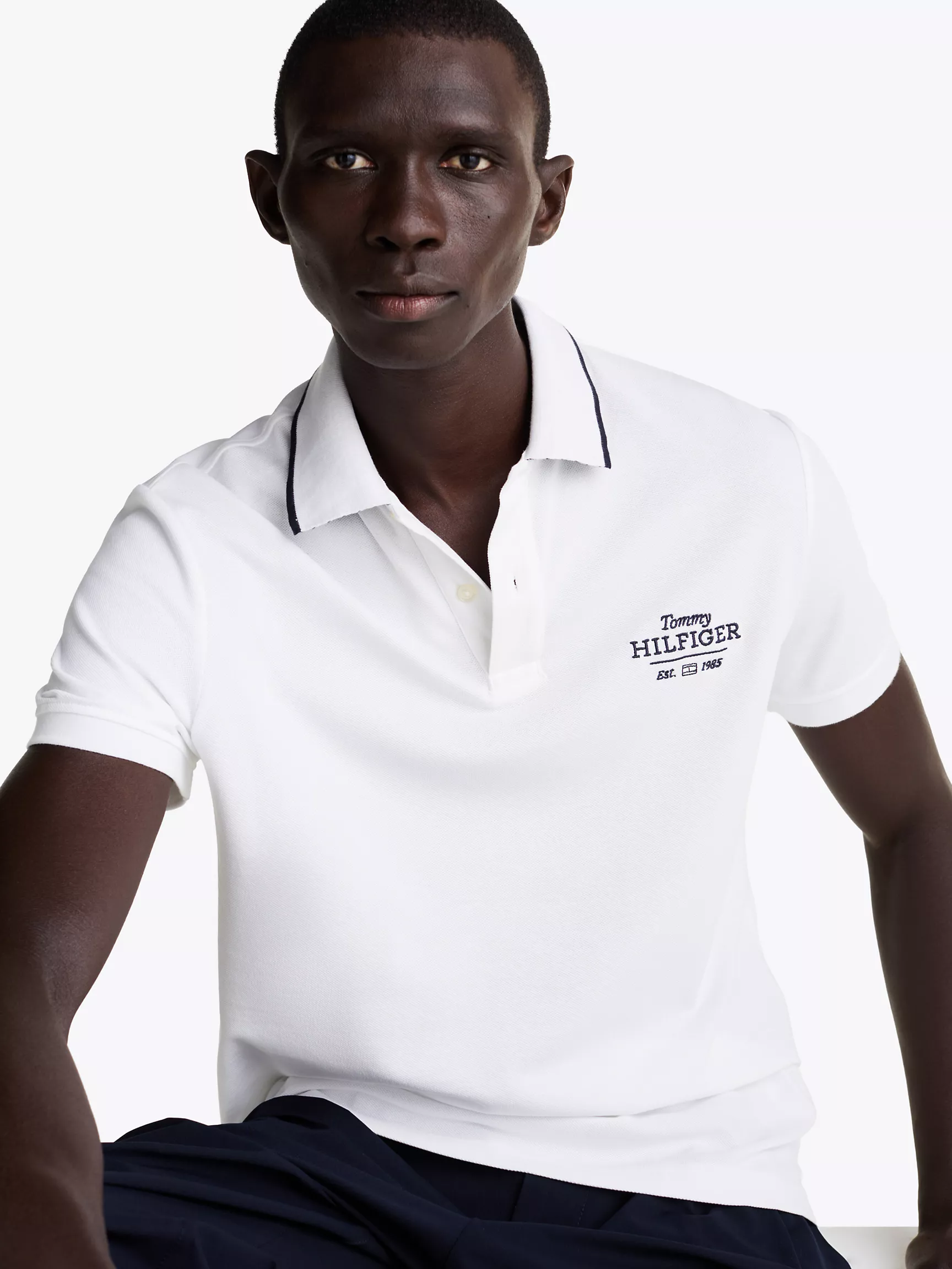 Мужское поло Tommy Hilfiger, Стандартное поло с вышитым логотипом Hilfiger