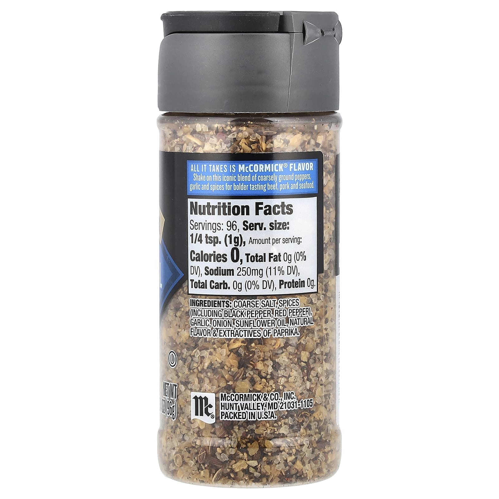 McCormick Grill Mates, Montreal Steak®, приправа, 96 г (3,4 унции)