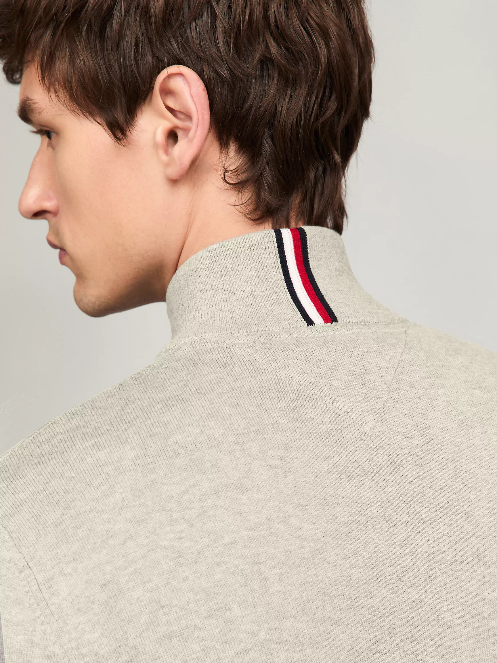 Мужской свитер Tommy Hilfiger, Классический свитер на молнии с воротником-стойкой
