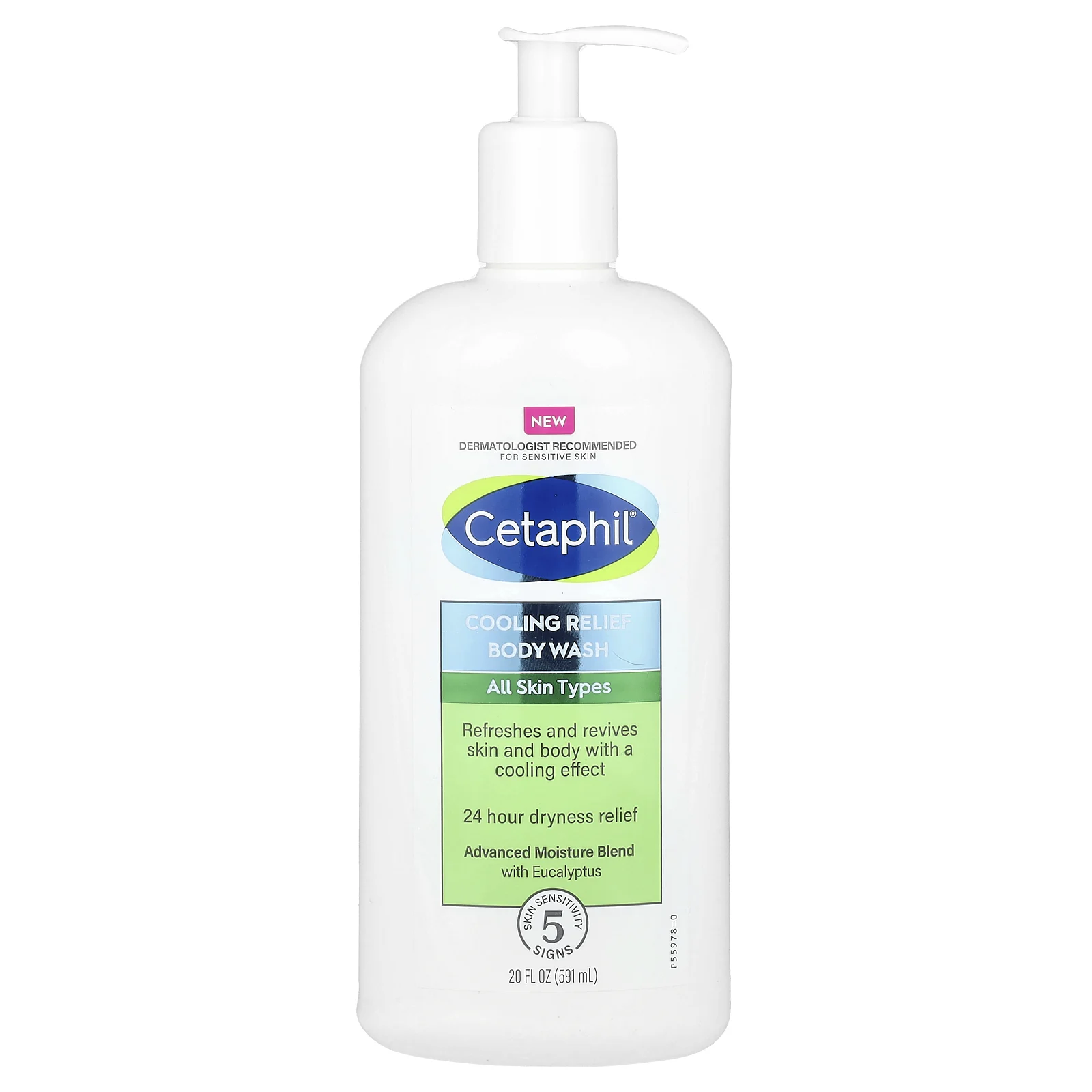 Cetaphil, охлаждающий гель для душа, без отдушки, 591 мл (20 жидк. унций)