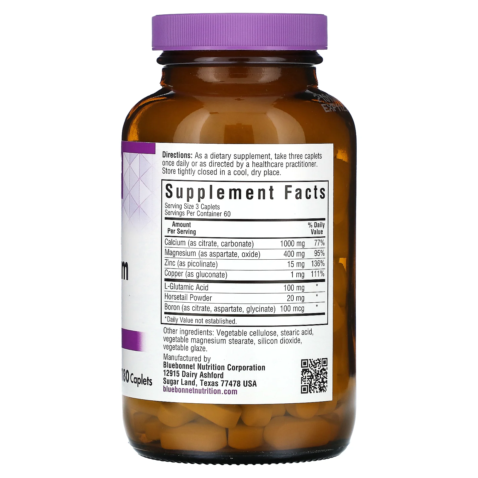 Bluebonnet Nutrition, кальций, магний и цинк, 180 капсул