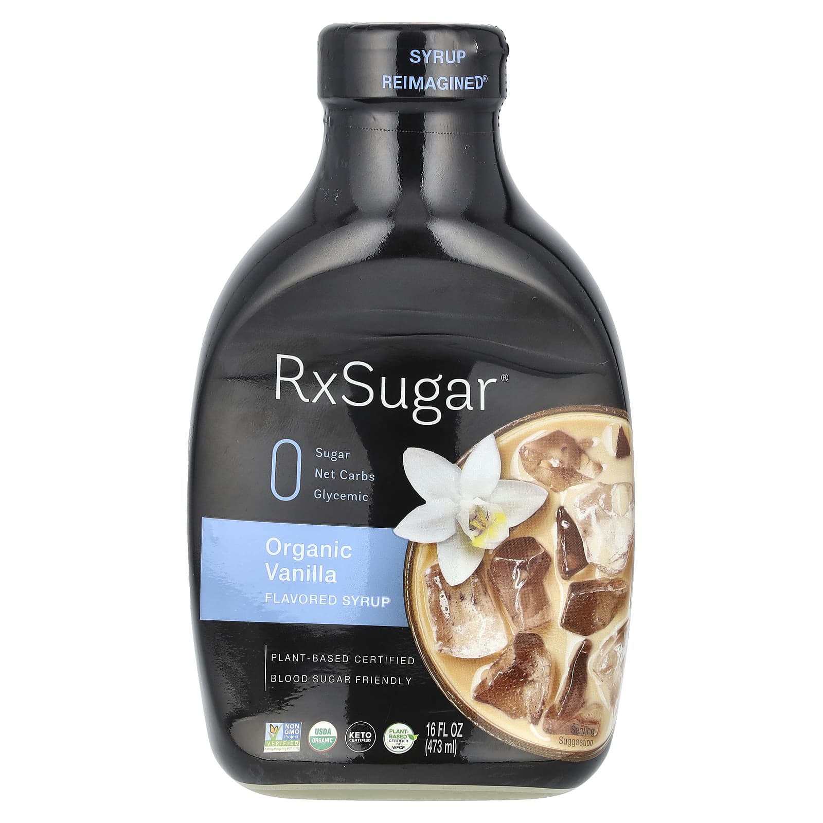 RxSugar, Органический ванильный сироп, 473 мл (16 жидк. Унций)