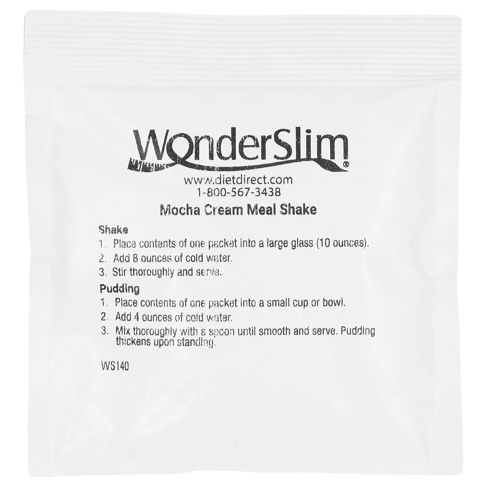 WonderSlim, коктейль, мокко и крем, 7 пакетиков по 28 г