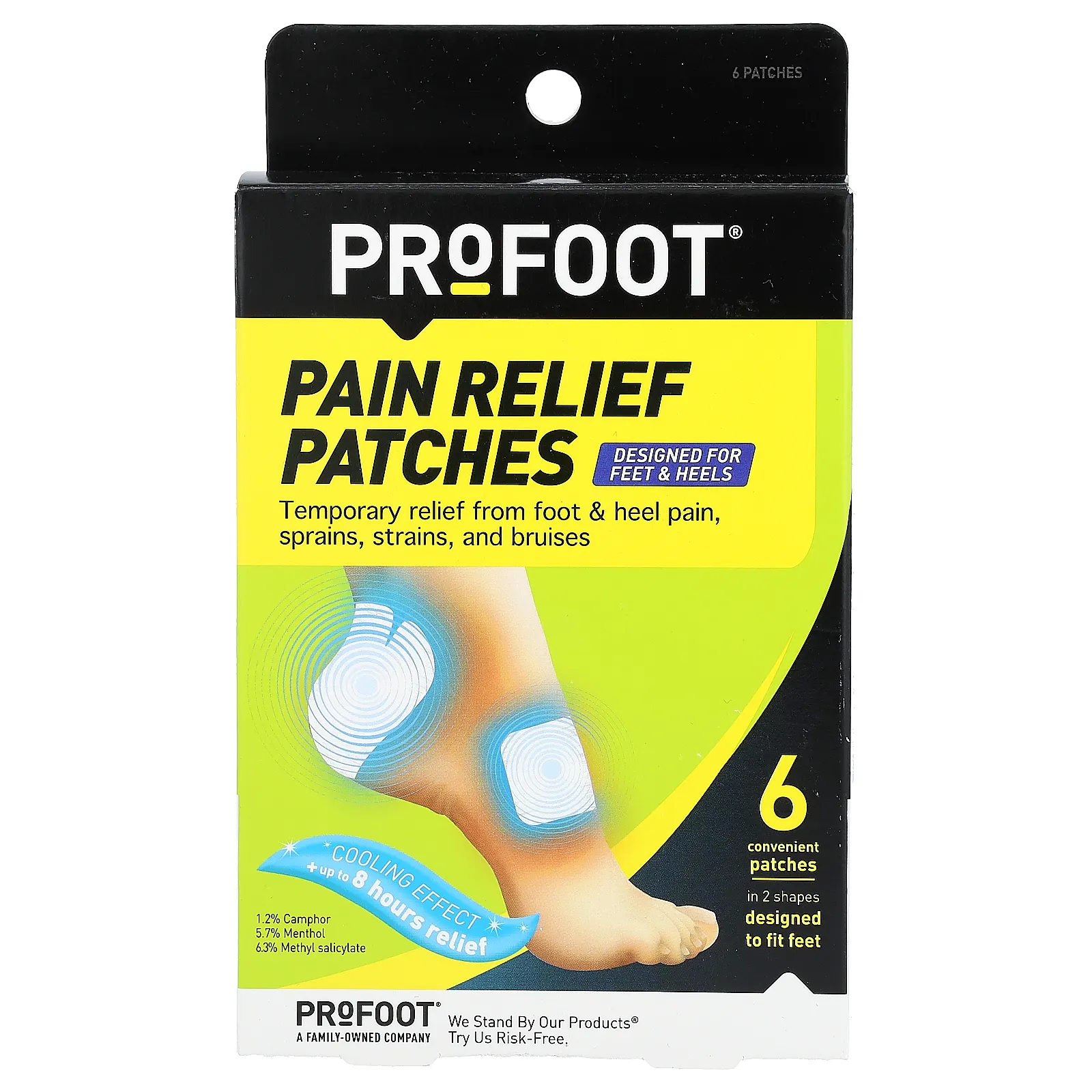 Profoot, обезболивающие патчи, для ступней и пяток, 6 шт.