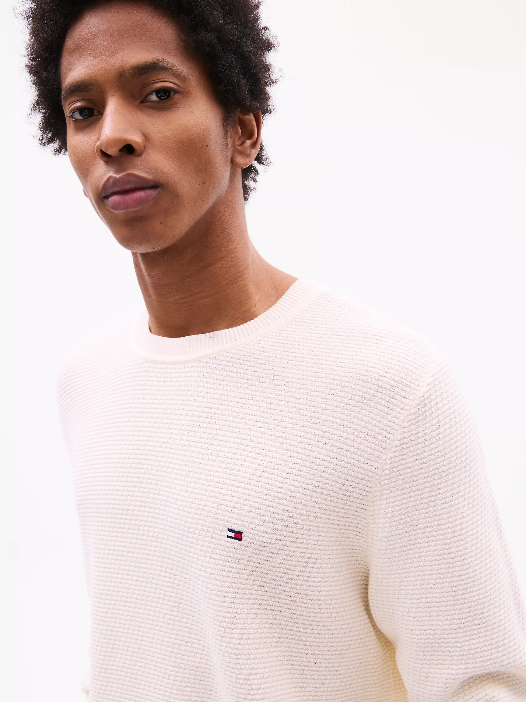 Мужской свитер Tommy Hilfiger, Структурированный свитер с круглым вырезом