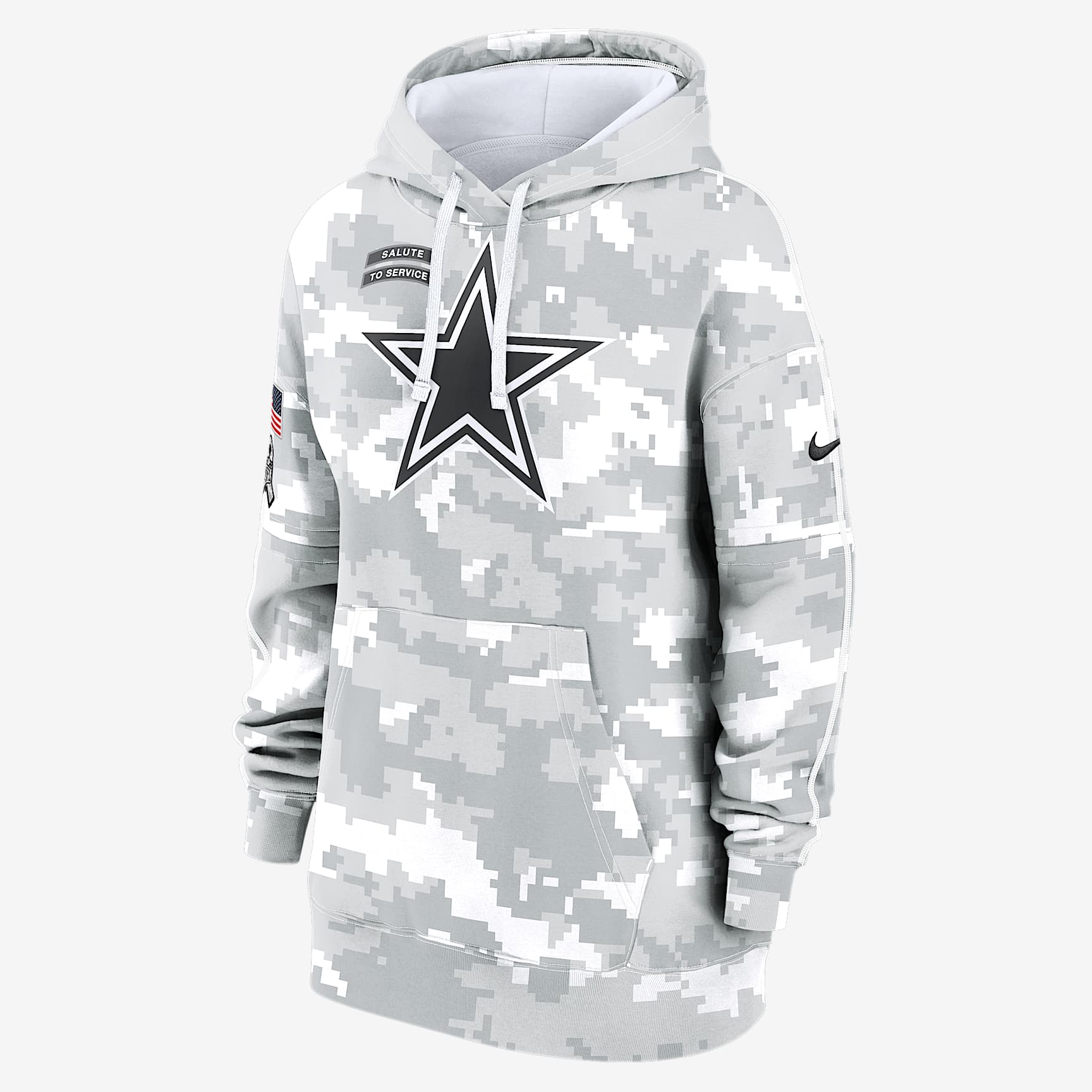 Dallas Cowboys Salute to Service Primary Edge Club Women's Nike NFL Pullover Hoodie