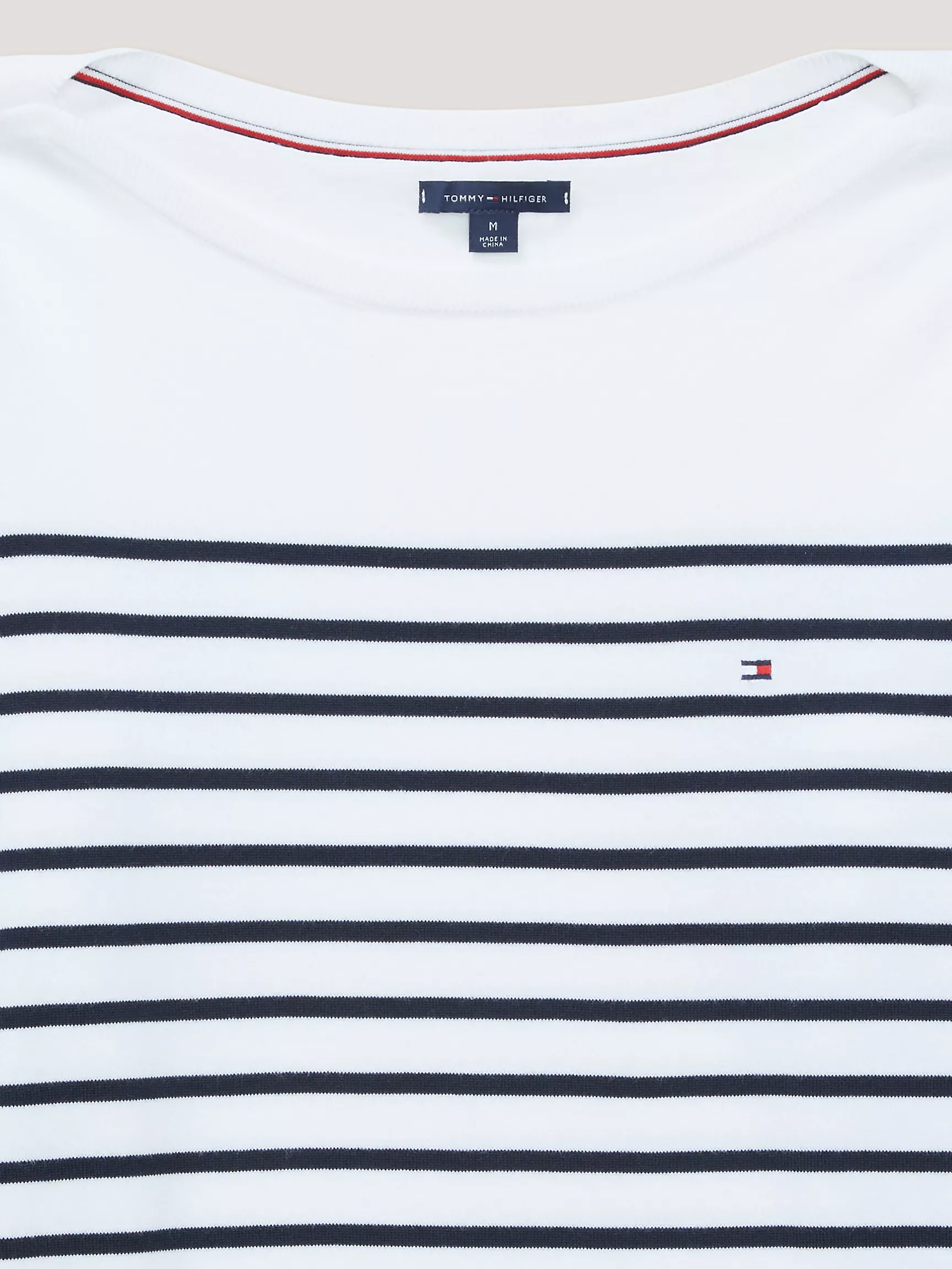 Женский свитер Tommy Hilfiger, Полосатый свитер с вырезом "лодочка"