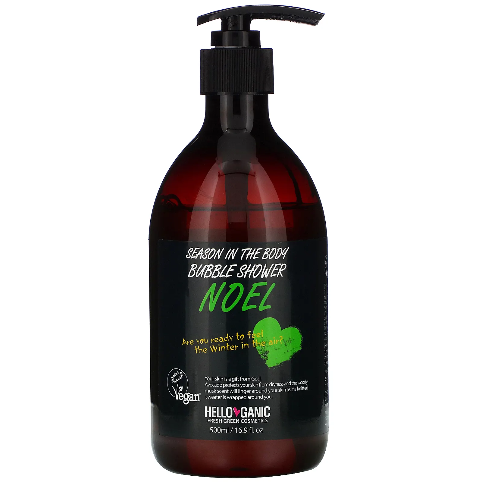 Helloganic, Season In the Body Bubble Shower, Noel, 16.9 fl oz (500 ml) (Товар снят с продажи)