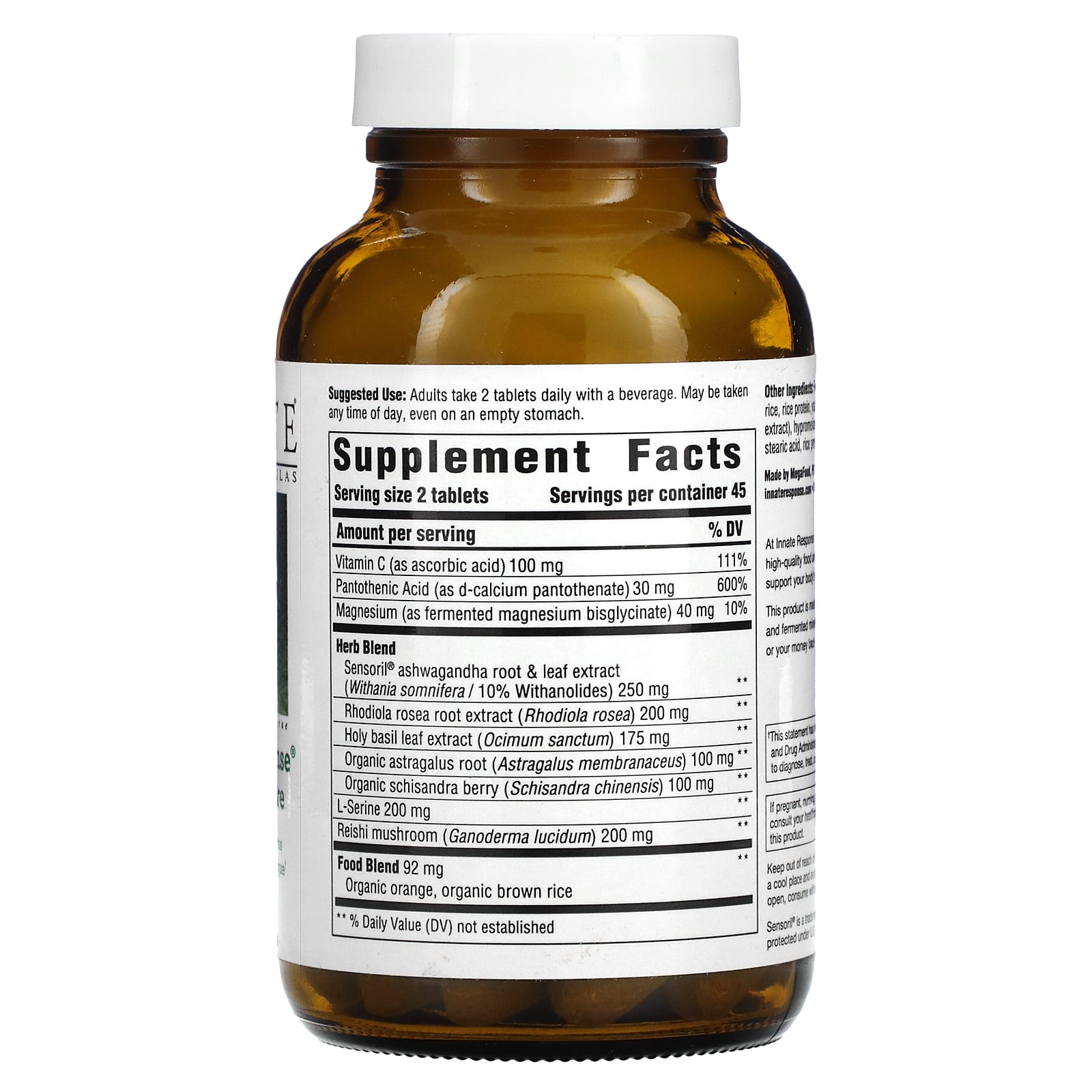 Innate Response Formulas, Adrenal Response, комплексная добавка, 90 таблеток