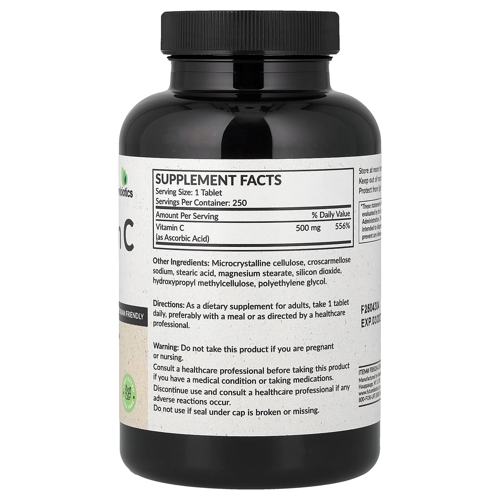 Futurebiotics, витамин C, 500 мг, 250 таблеток