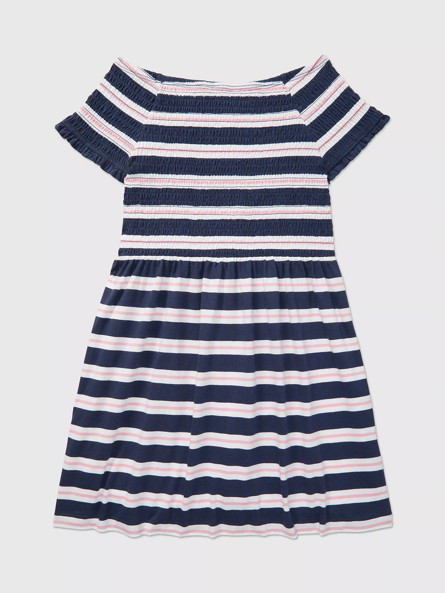 Платье для девочек Tommy Hilfiger, Детское полосатое платье со сборками