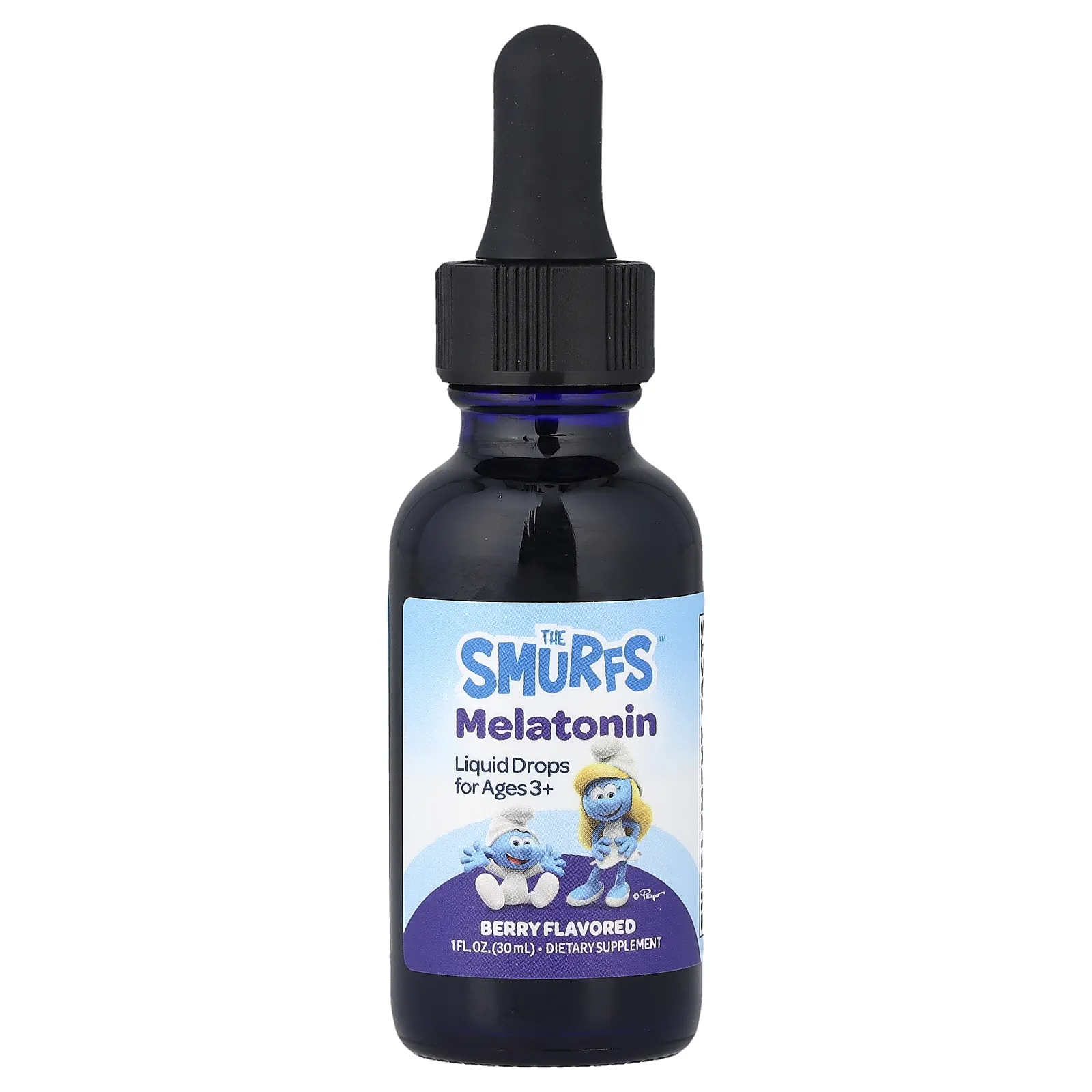 The Smurfs, мелатонин, капли, для детей от 3 лет, ягодный вкус, 30 мл (1 жидк. унция)
