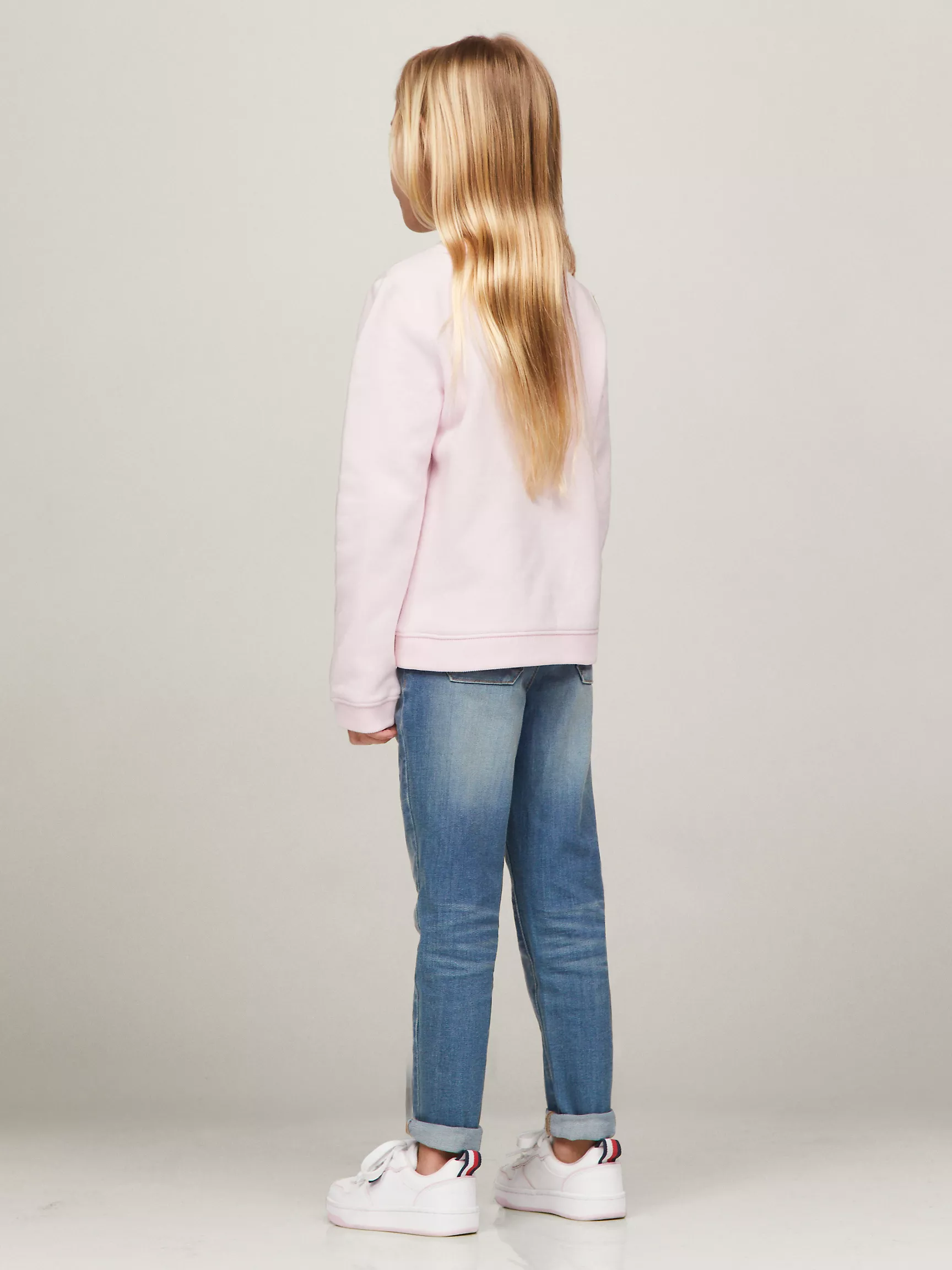 Толстовка для девочек Tommy Hilfiger, Детский свитшот с вышитым логотипом Tommy