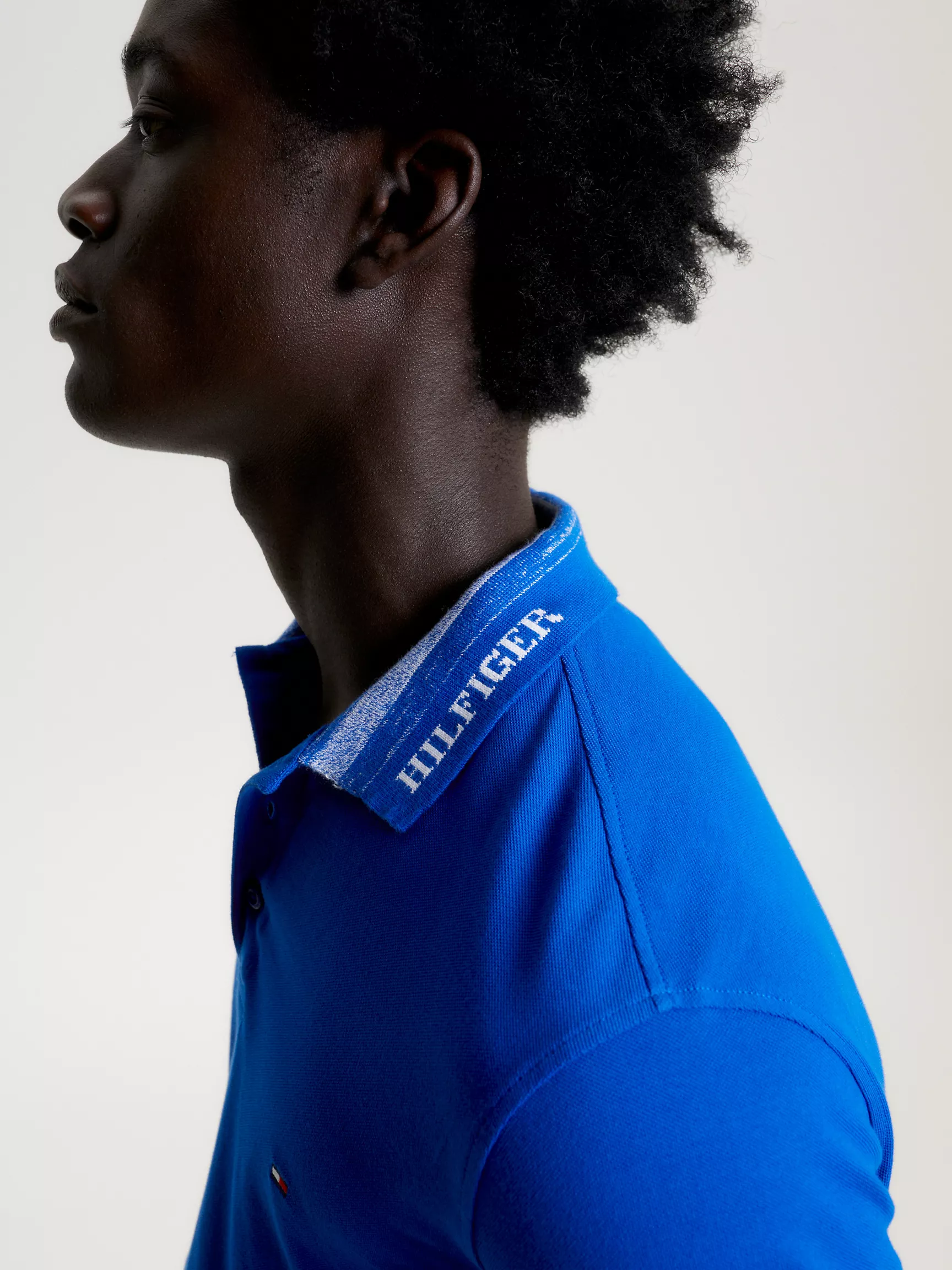 Мужское поло Tommy Hilfiger, Приталенное поло Mouline с логотипом на воротнике