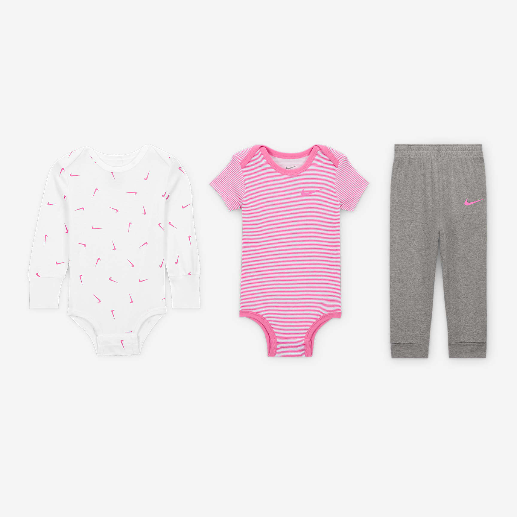 Nike Baby Essentials Baby (0-9M) 3-Piece Bodysuits and Pants Set