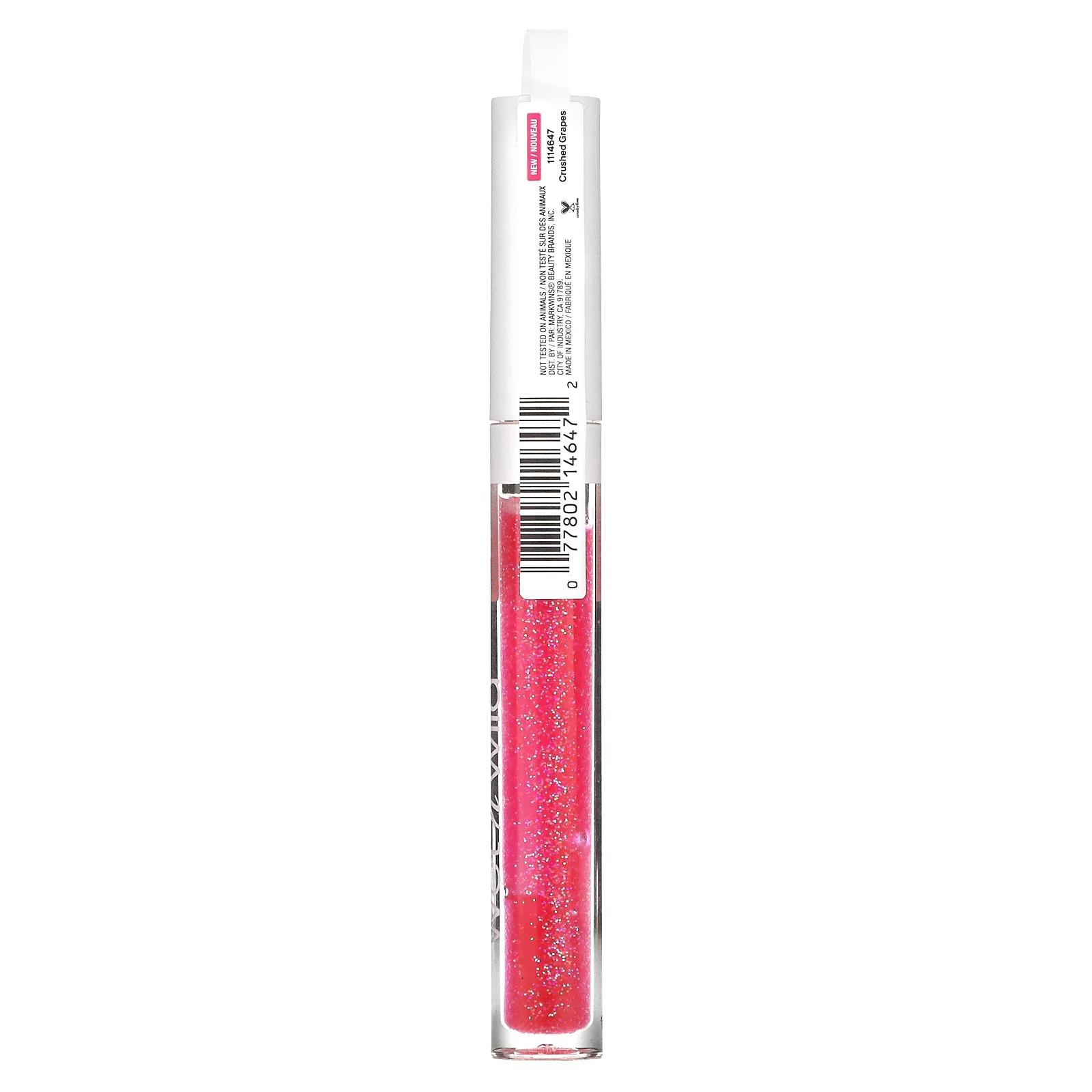 wet n wild, MegaSicks, блеск для губ, 1114647, измельченный виноград, 0,07 унции
