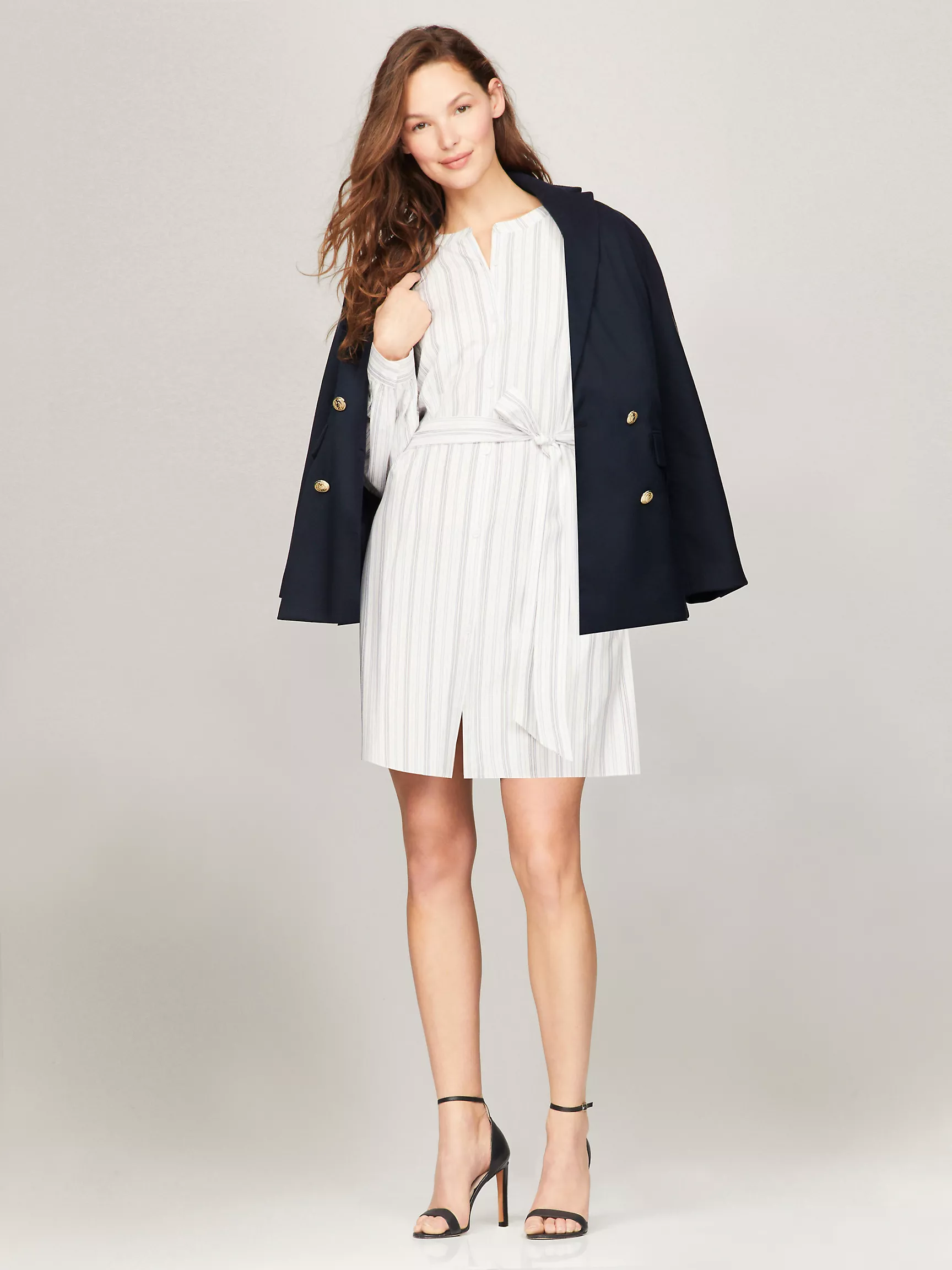 Женское платье Tommy Hilfiger, Платье-рубашка в полоску с длинными рукавами